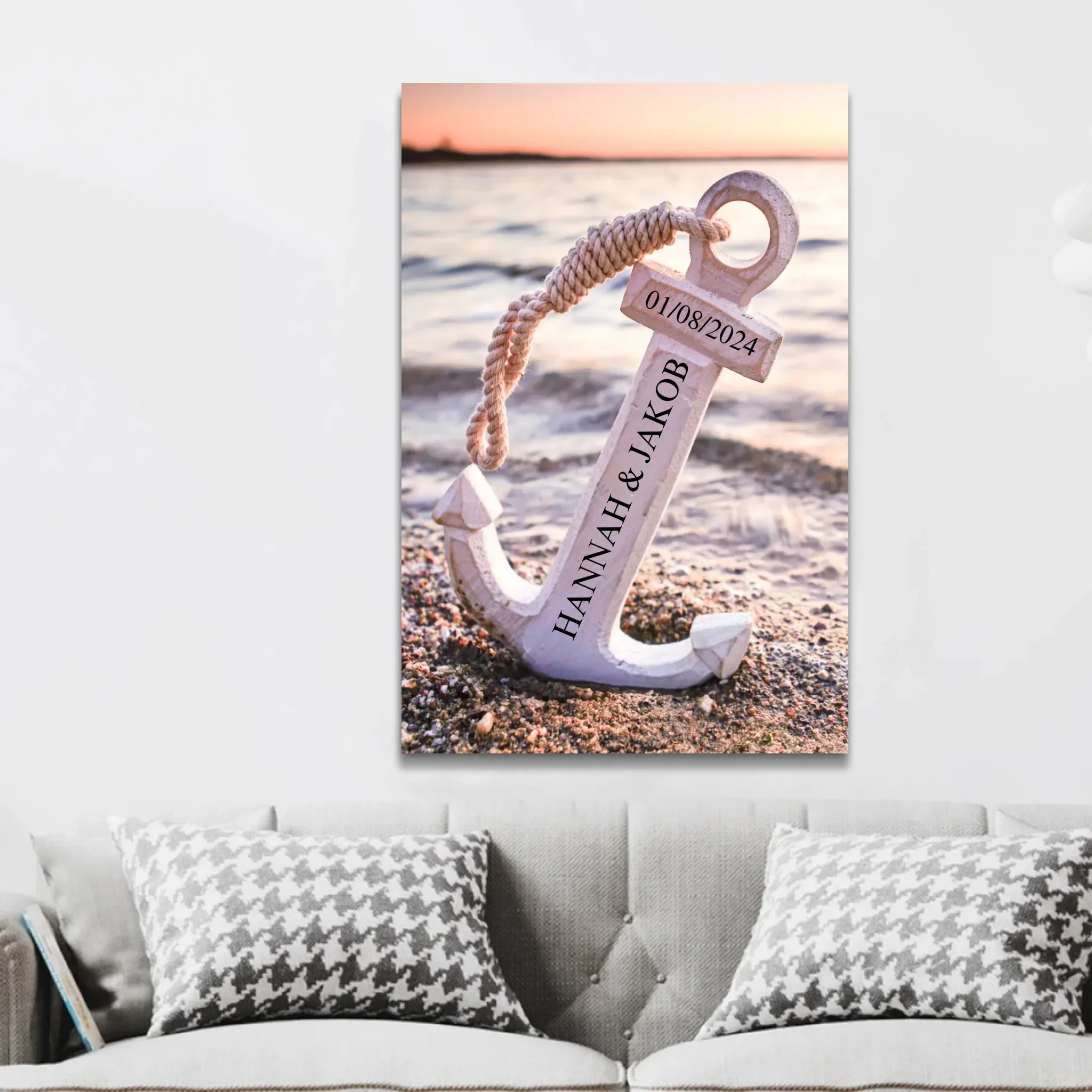 Personalisierte Leinwand "Gemeinsamer Anker" - Image 2