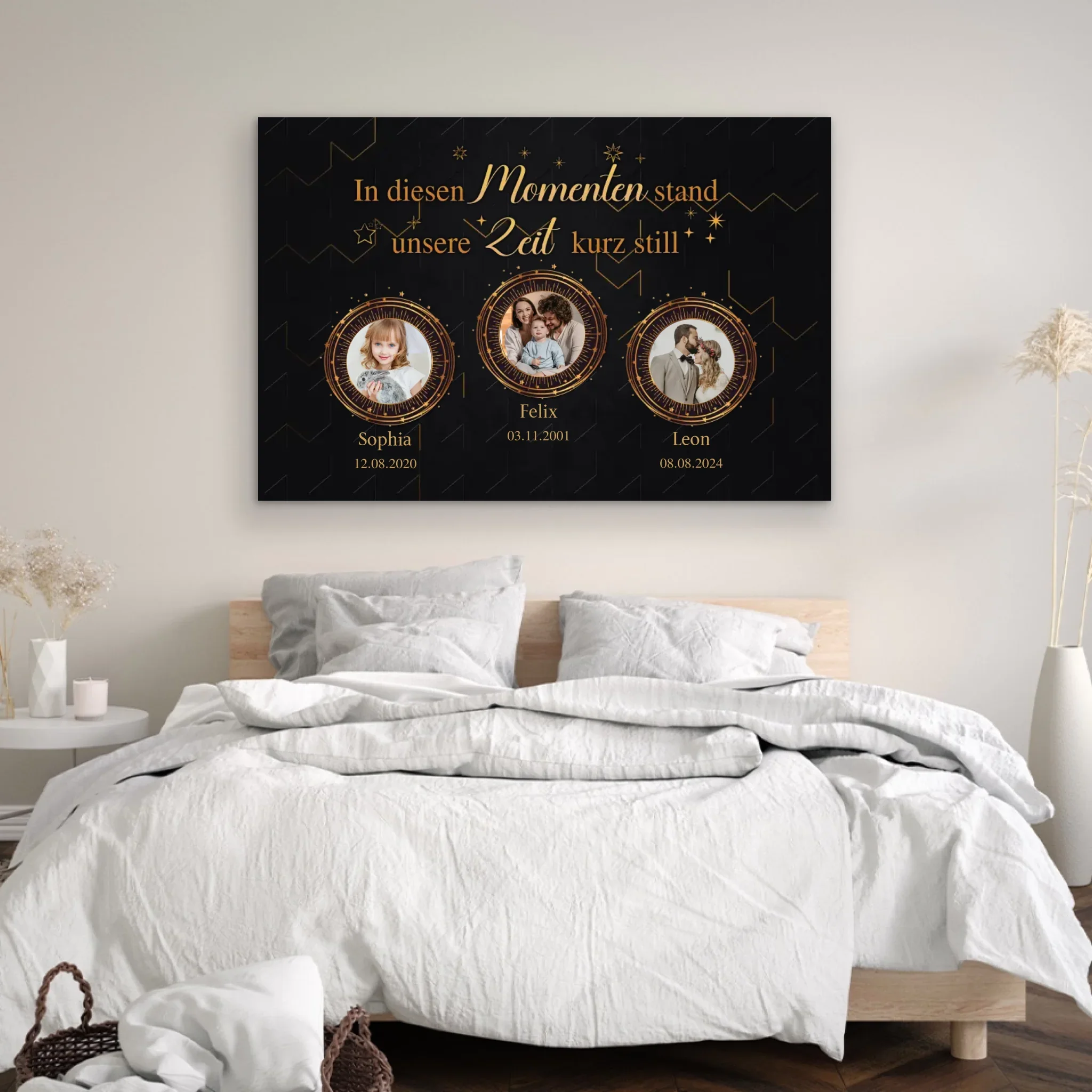 Personalisierte Leinwand "Goldene Momente" - Image 4