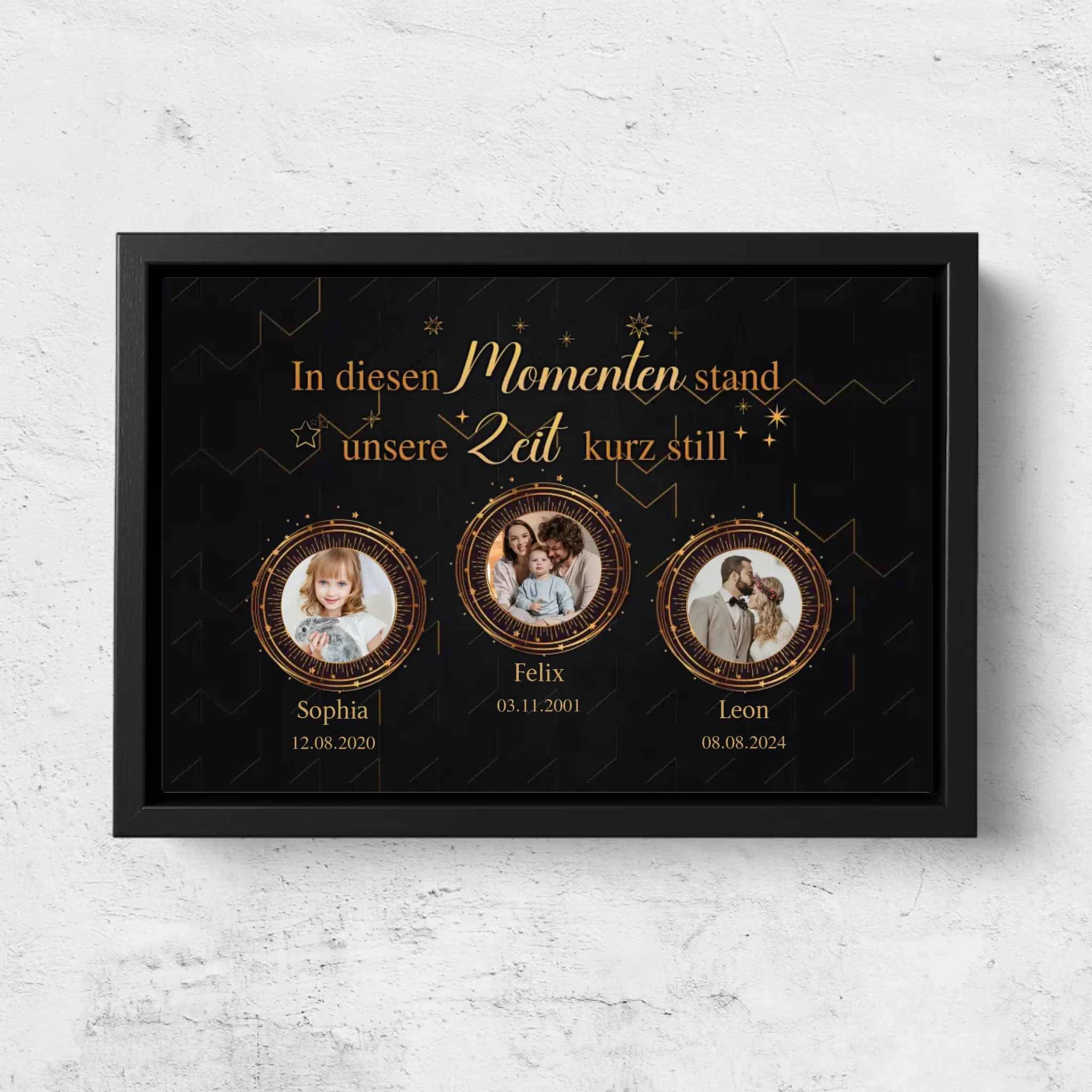 Personalisierte Leinwand "Goldene Momente" - Image 5
