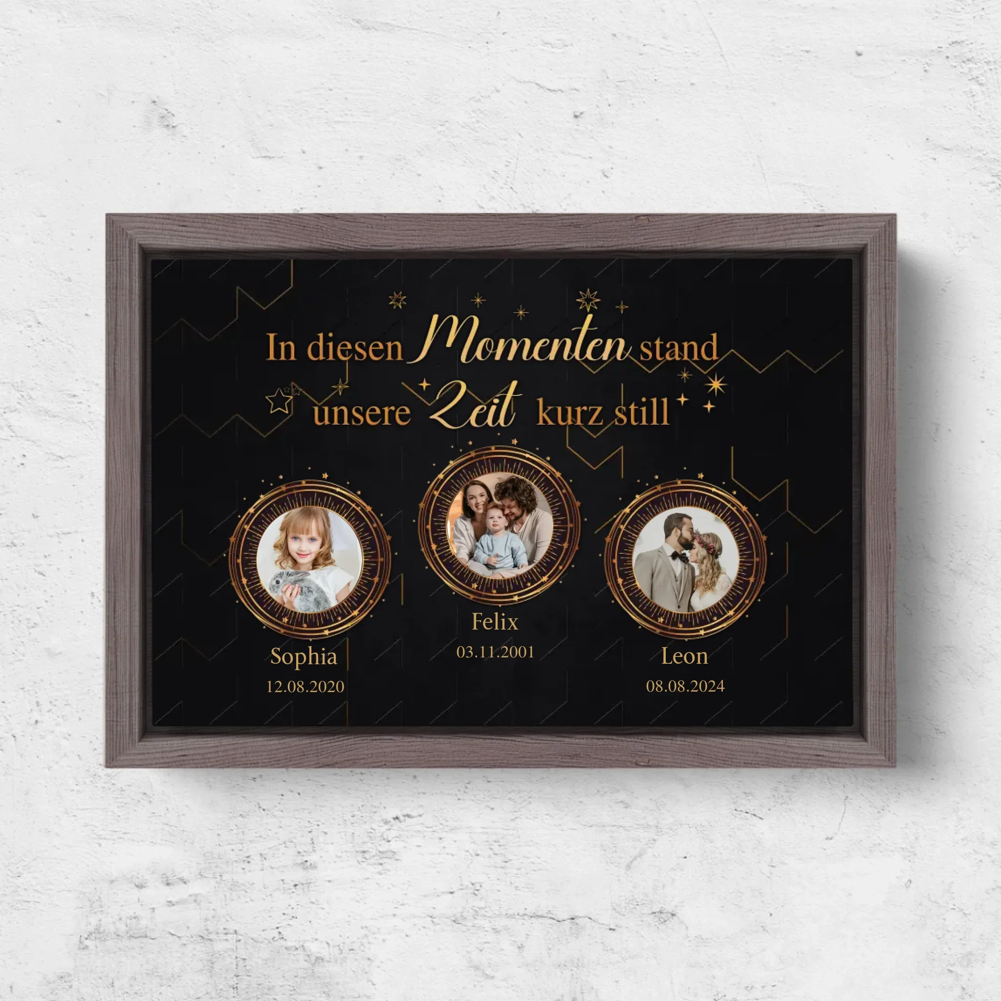 Personalisierte Leinwand "Goldene Momente" - Image 6
