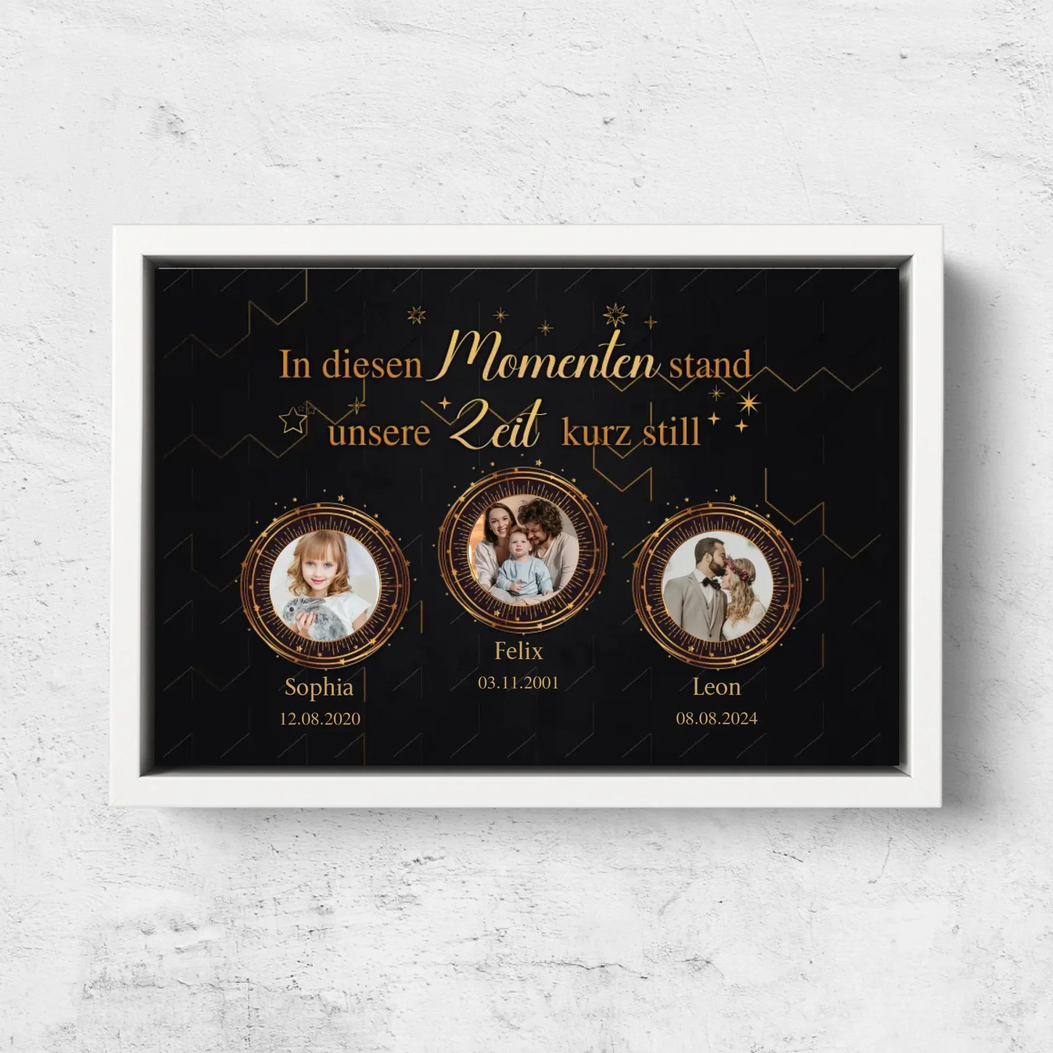 Personalisierte Leinwand "Goldene Momente" - Image 7