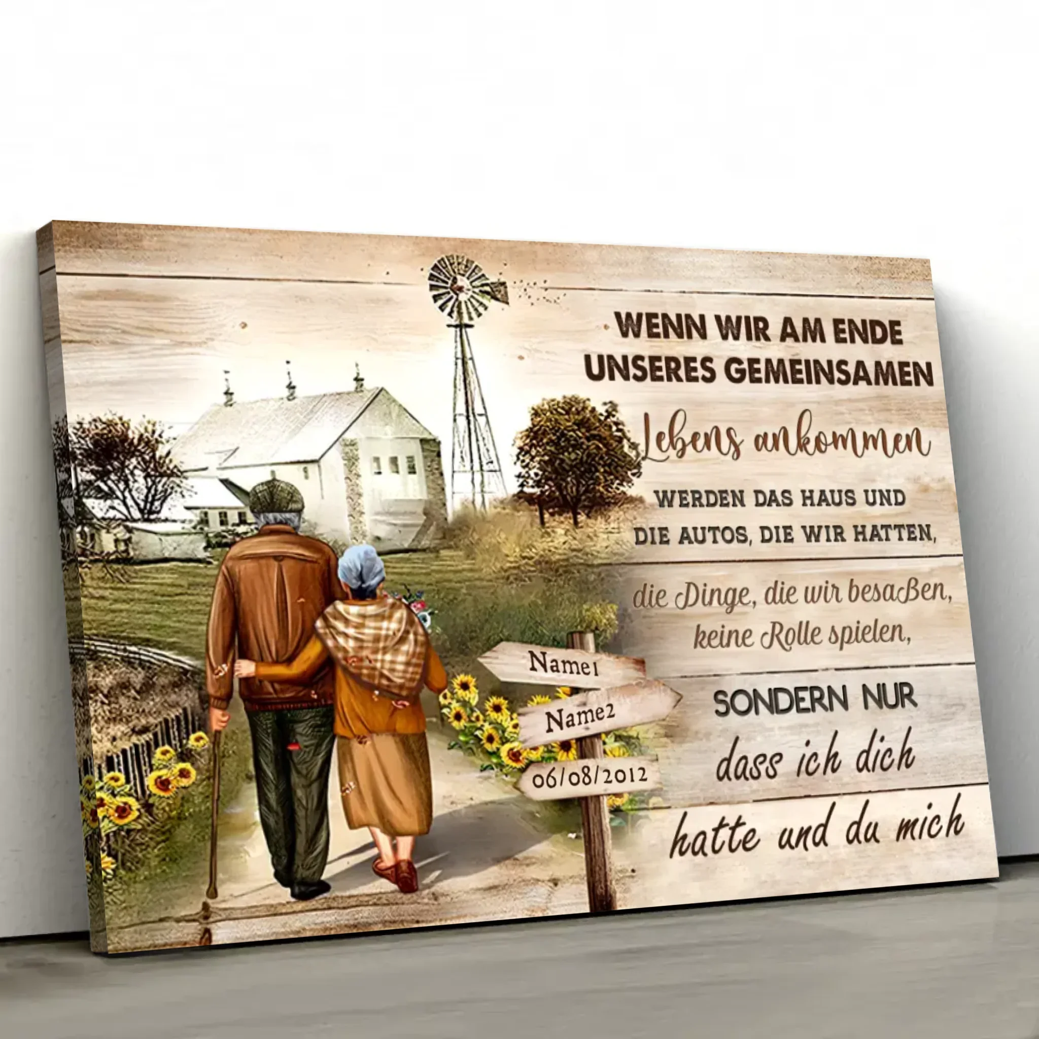 Personalisierte Leinwand "Ich hatte dich und du hattest mich” - Image 2
