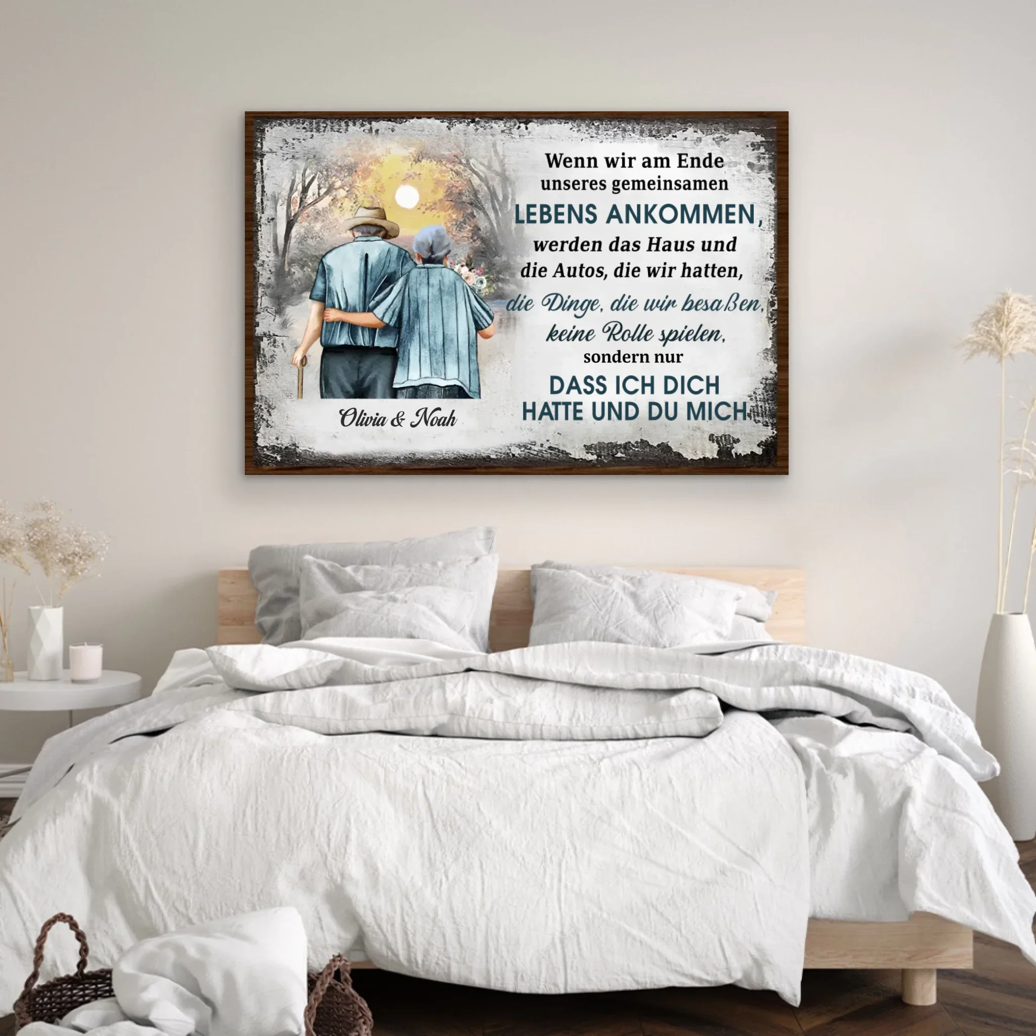 Personalisierte Leinwand "Ich hatte dich und du hattest mich - mit Sonnenuntergang" - Image 4