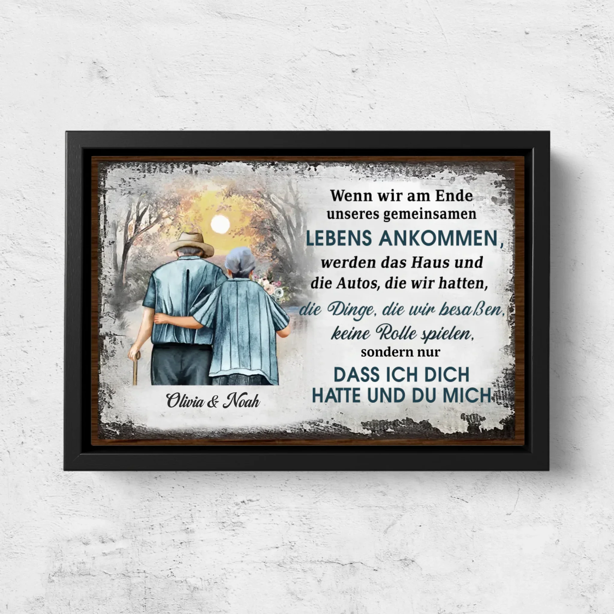 Personalisierte Leinwand "Ich hatte dich und du hattest mich - mit Sonnenuntergang" - Image 5
