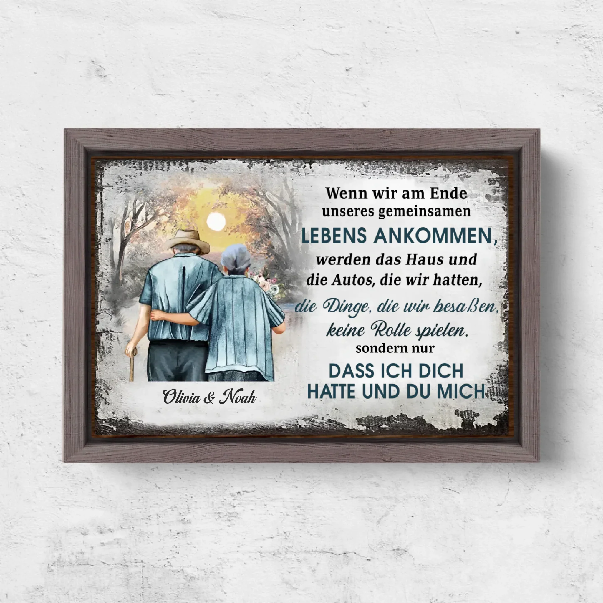 Personalisierte Leinwand "Ich hatte dich und du hattest mich - mit Sonnenuntergang" - Image 6
