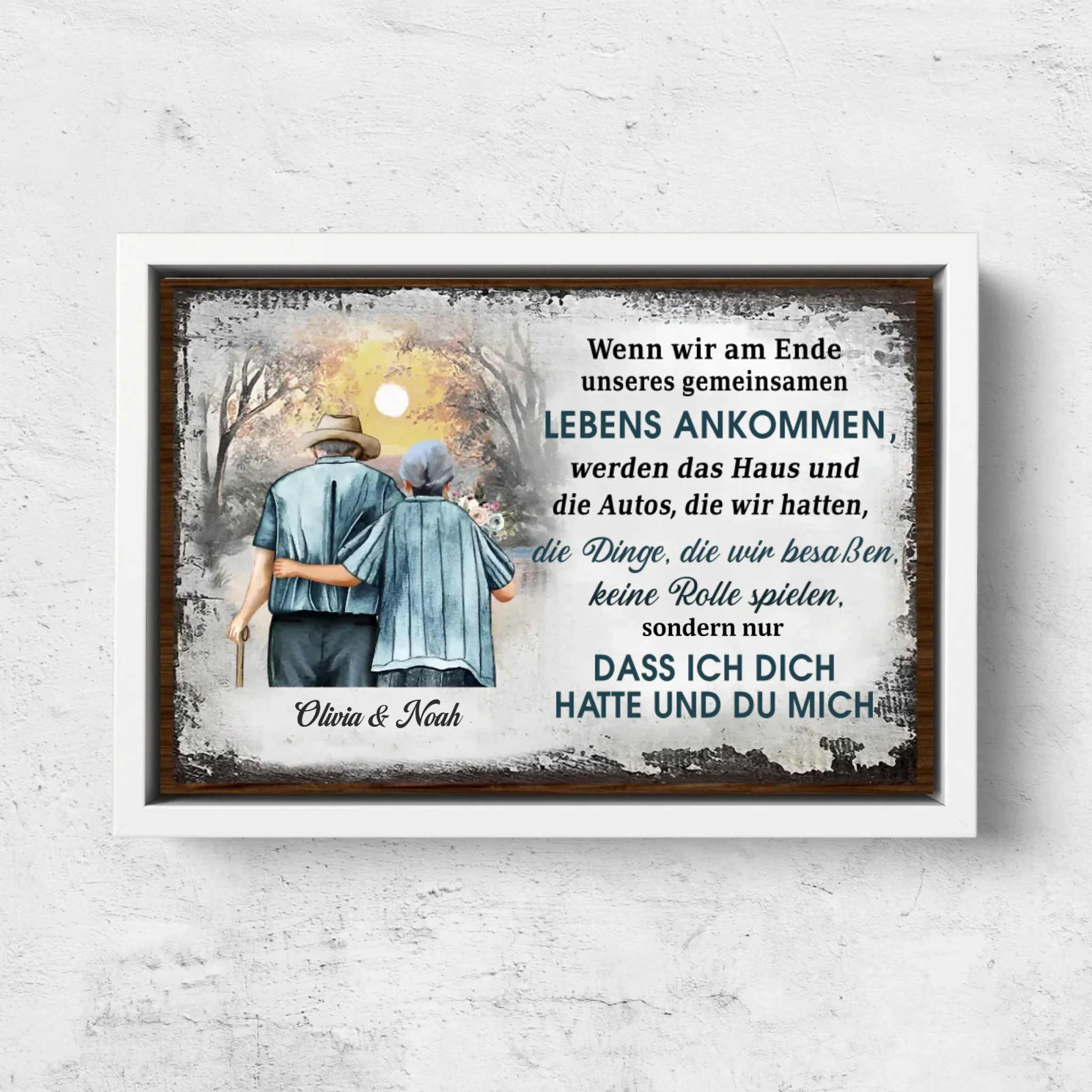 Personalisierte Leinwand "Ich hatte dich und du hattest mich - mit Sonnenuntergang" - Image 7