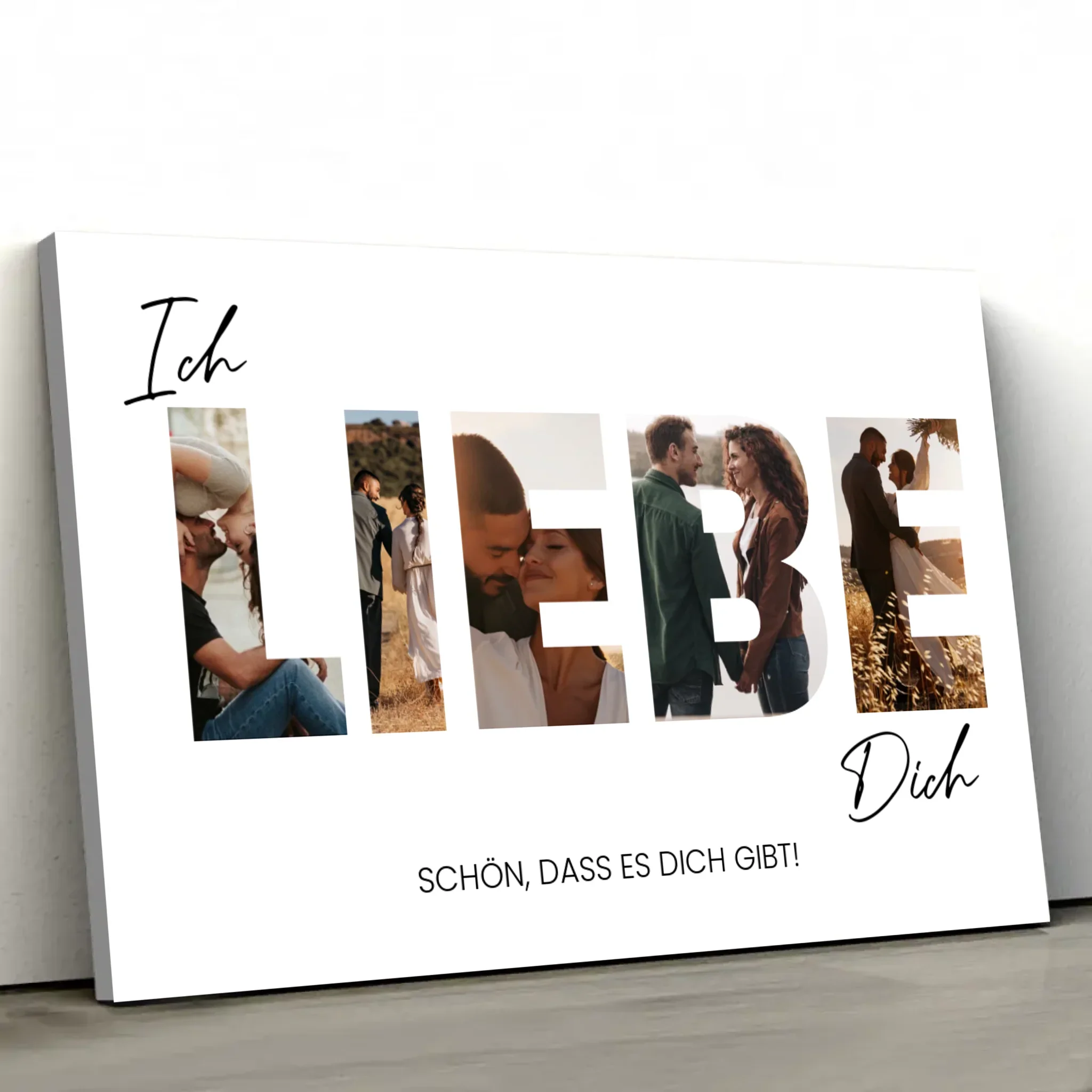 Personalisierte Leinwand "Ich liebe dich - Mit Fotos" - Image 2
