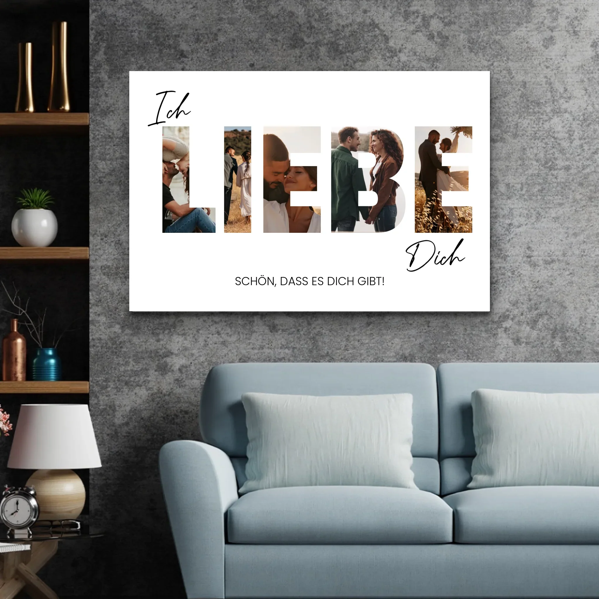 Personalisierte Leinwand "Ich liebe dich - Mit Fotos" - Image 3