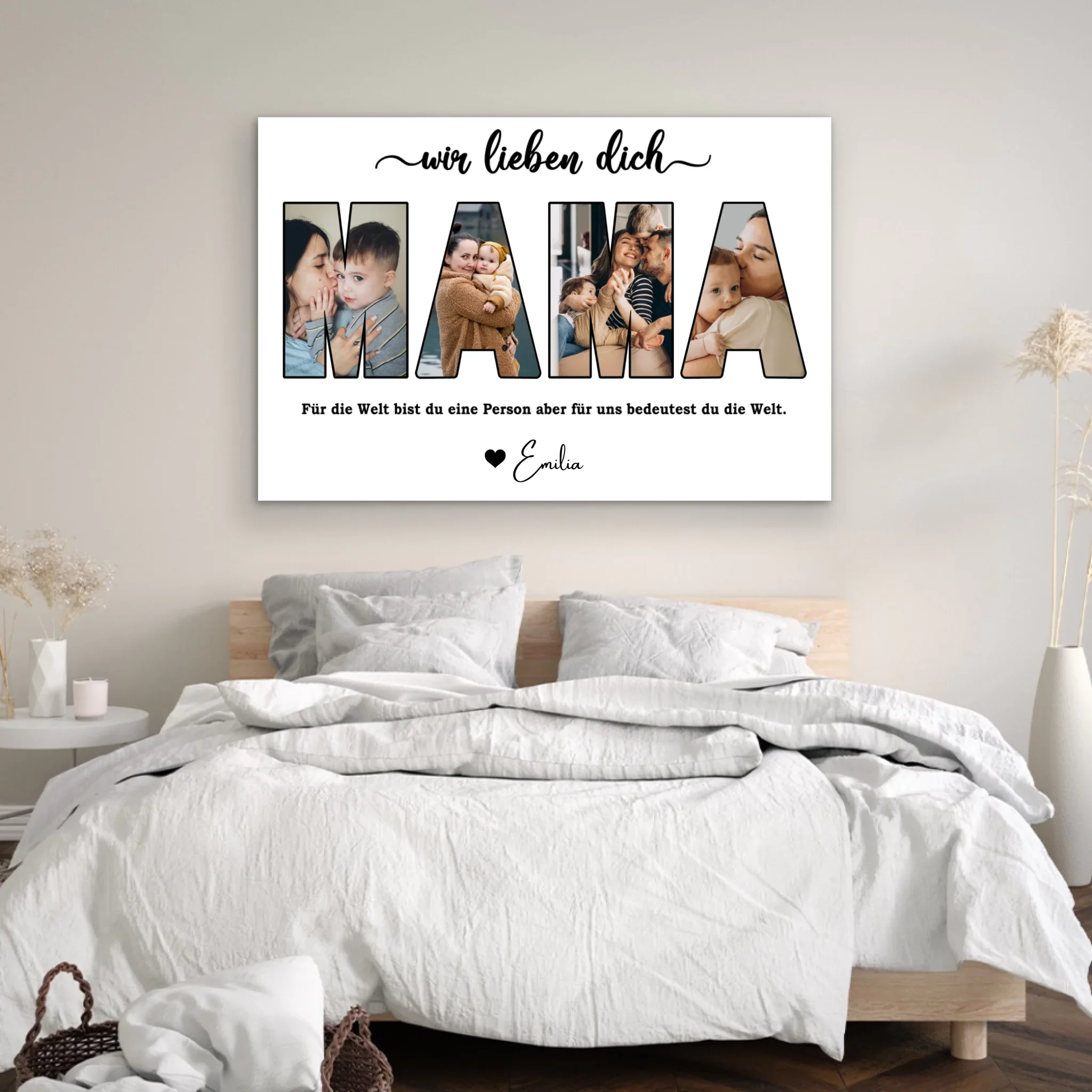 Personalisierte Leinwand "Mama, wir lieben dich" - Image 3