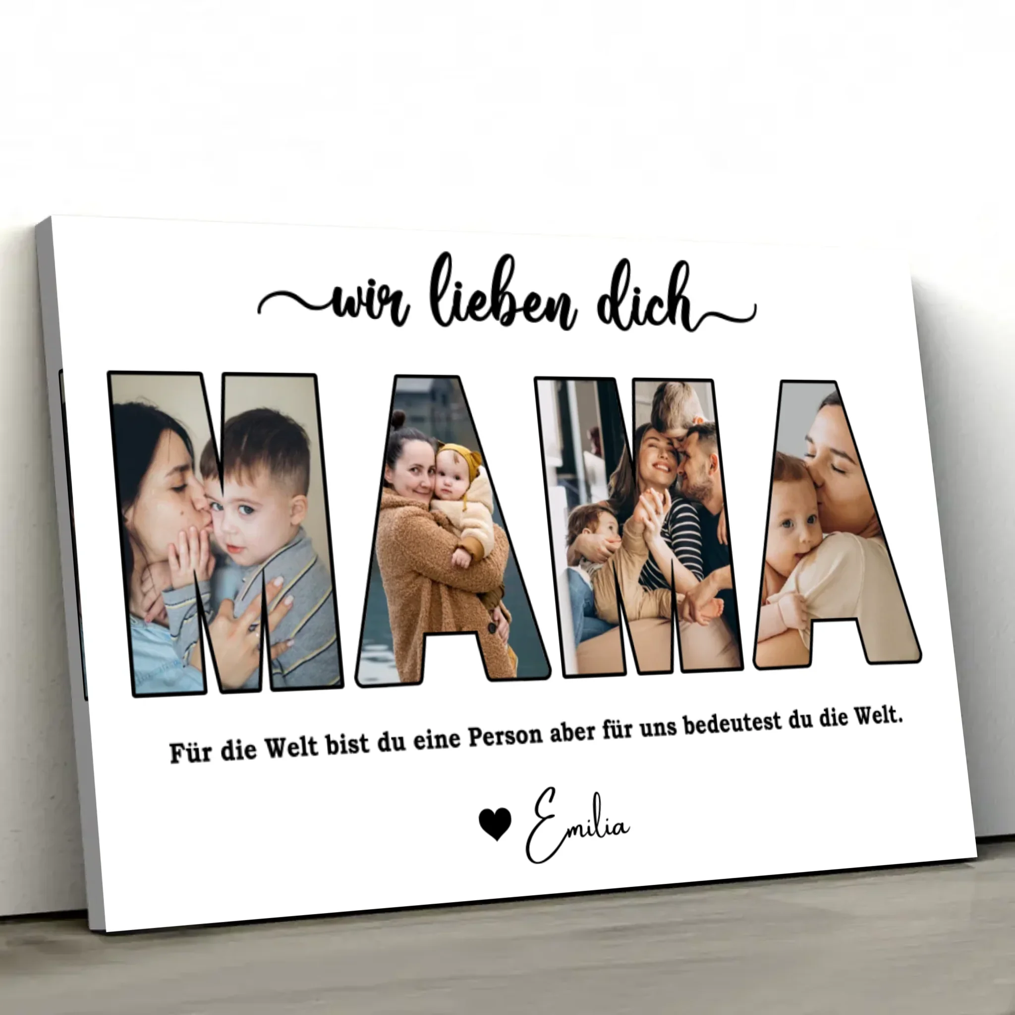 Personalisierte Leinwand "Mama, wir lieben dich" - Image 4