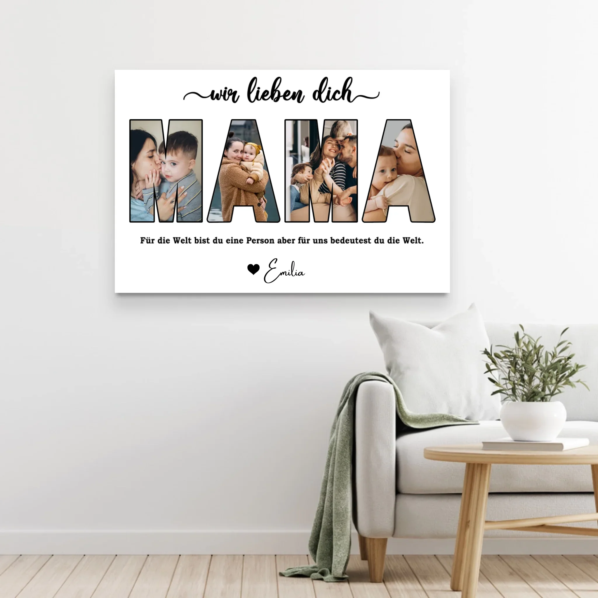 Personalisierte Leinwand "Mama, wir lieben dich" - Image 5