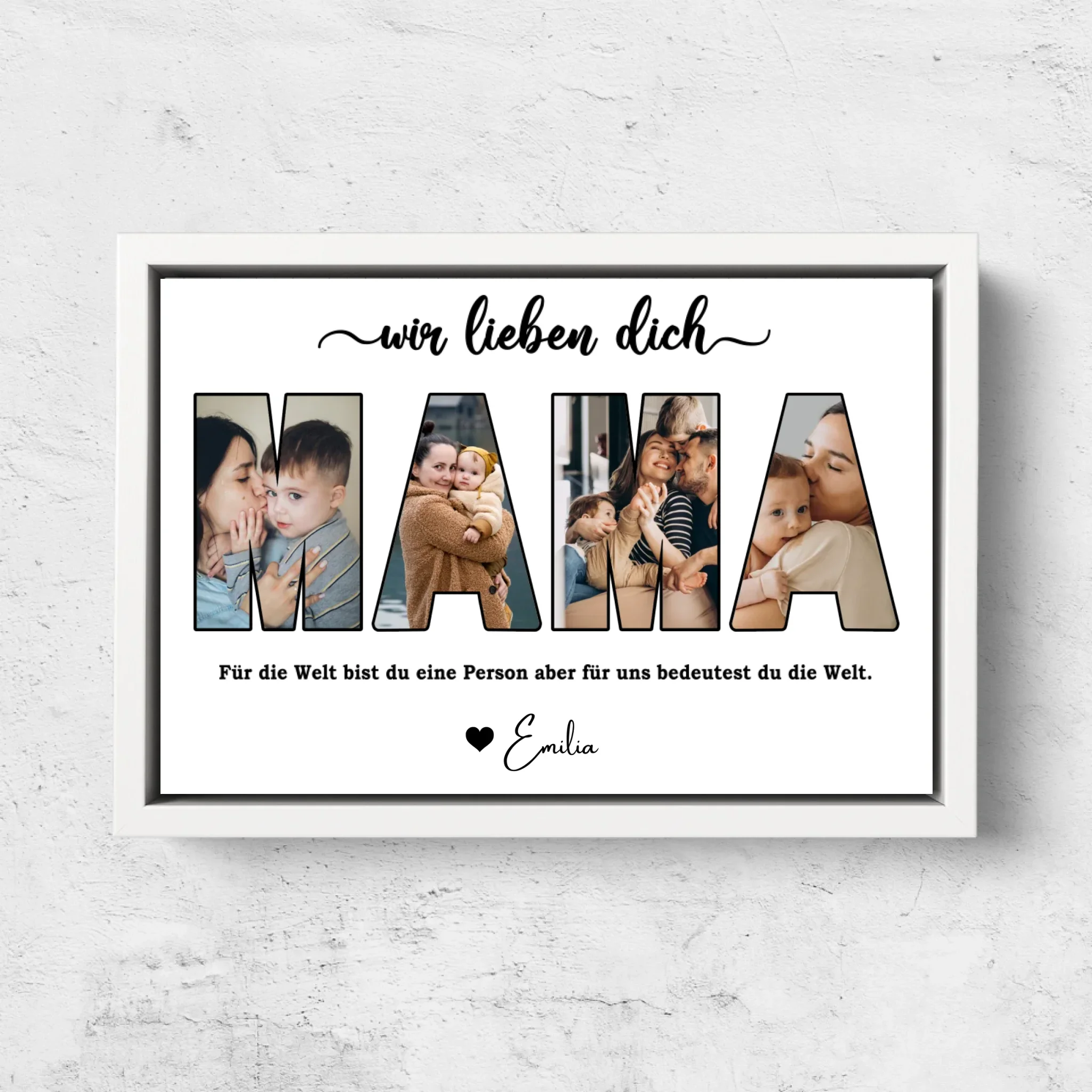 Personalisierte Leinwand "Mama, wir lieben dich" - Image 8