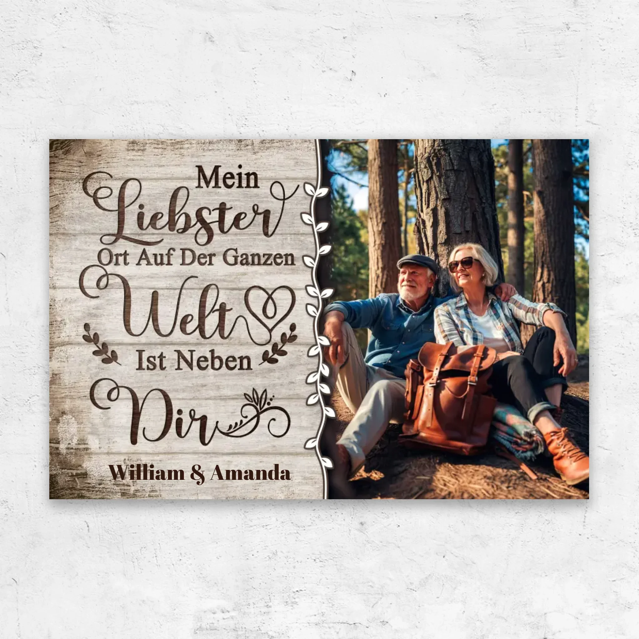 Personalisierte Leinwand "Mein Lieblingsort auf der ganzen Welt"