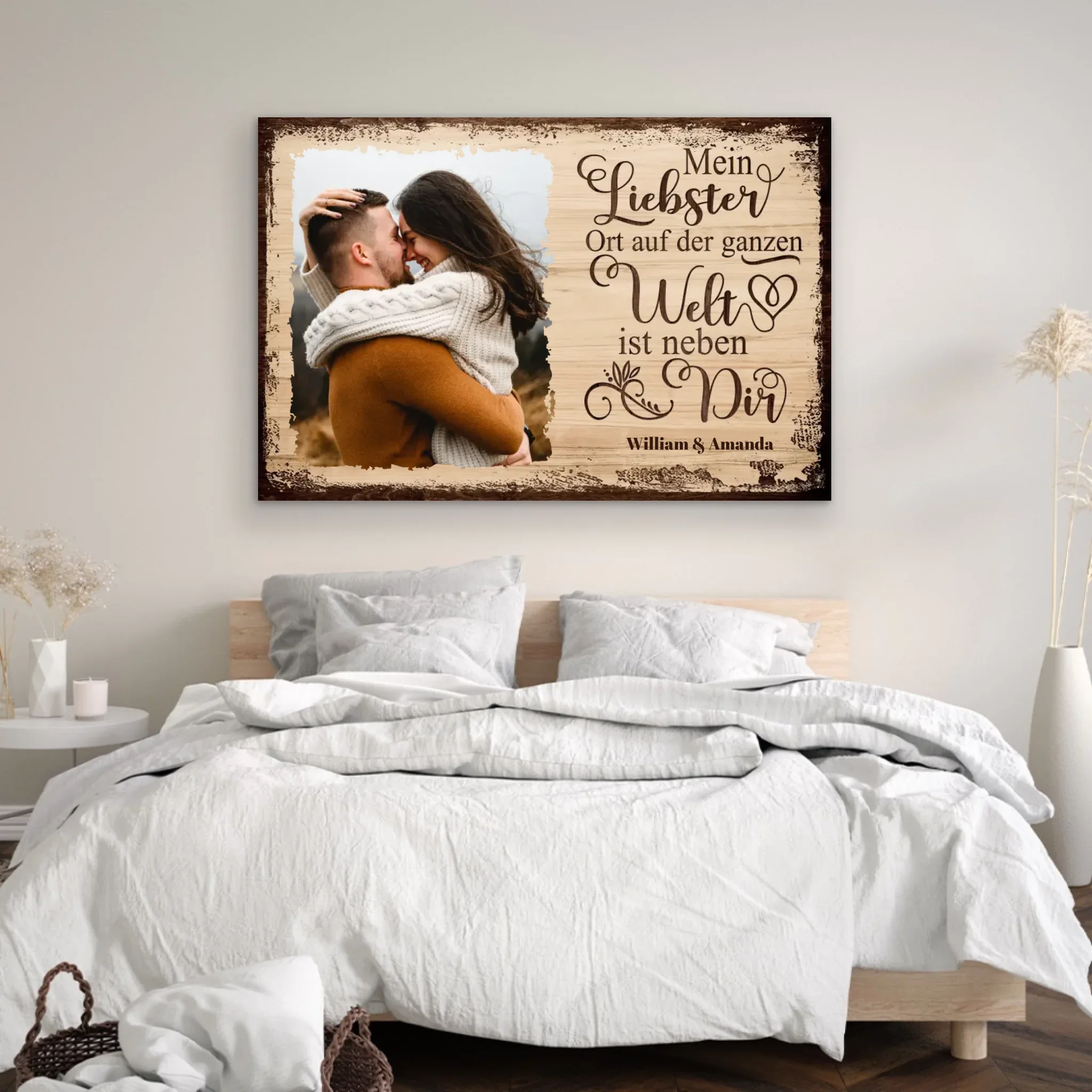 Personalisierte Leinwand "Mein liebster Ort ist neben dir mit Bild" - Image 4