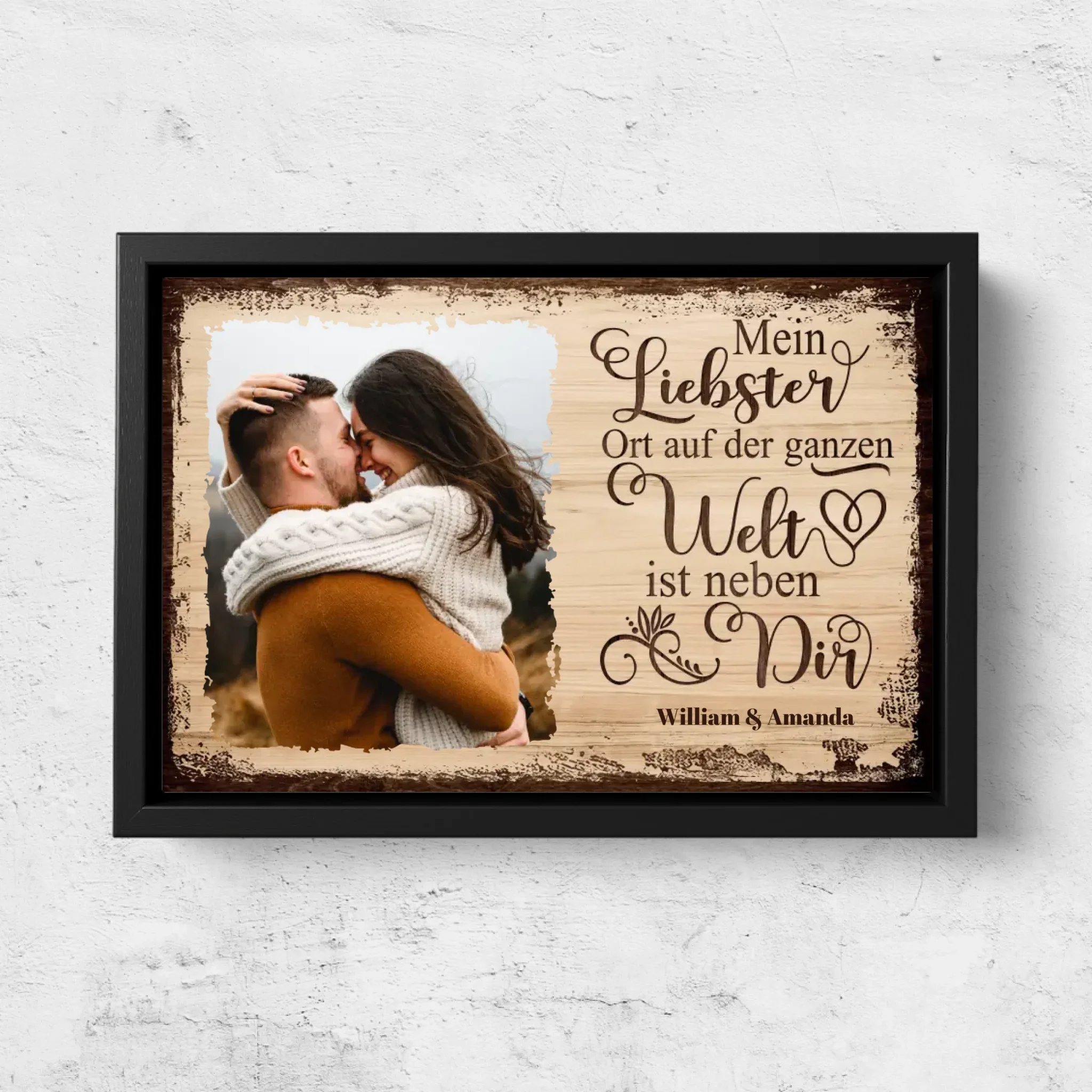 Personalisierte Leinwand "Mein liebster Ort ist neben dir mit Bild" - Image 5