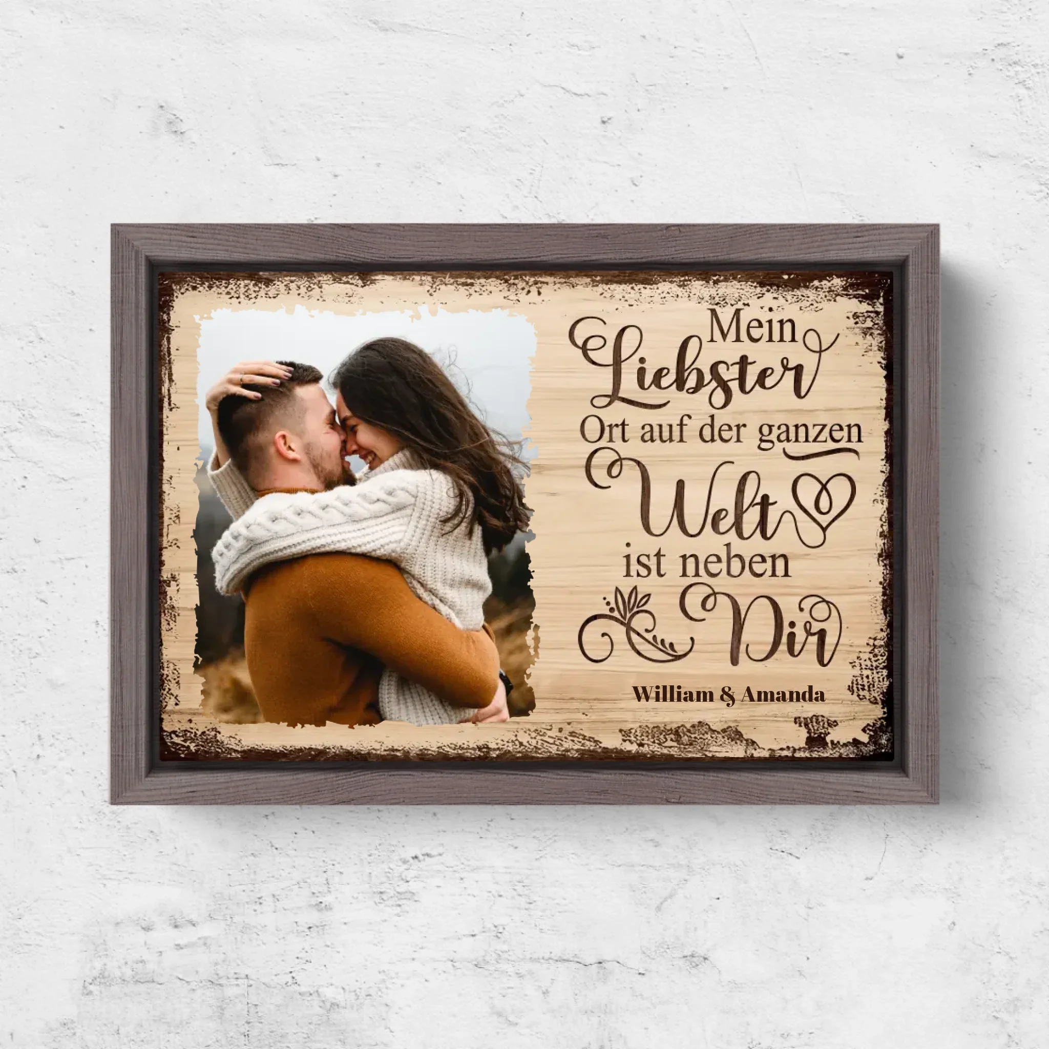 Personalisierte Leinwand "Mein liebster Ort ist neben dir mit Bild" - Image 6