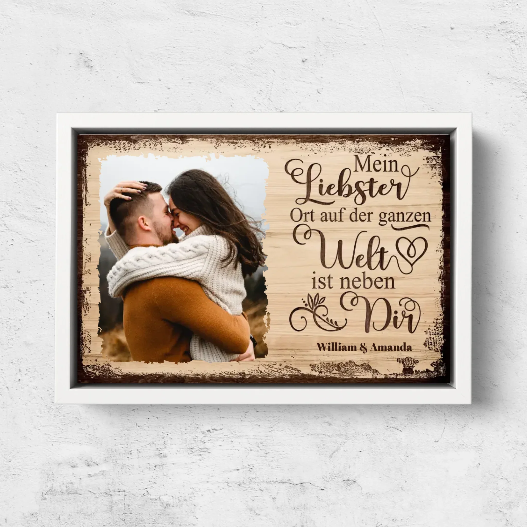 Personalisierte Leinwand "Mein liebster Ort ist neben dir mit Bild" - Image 7