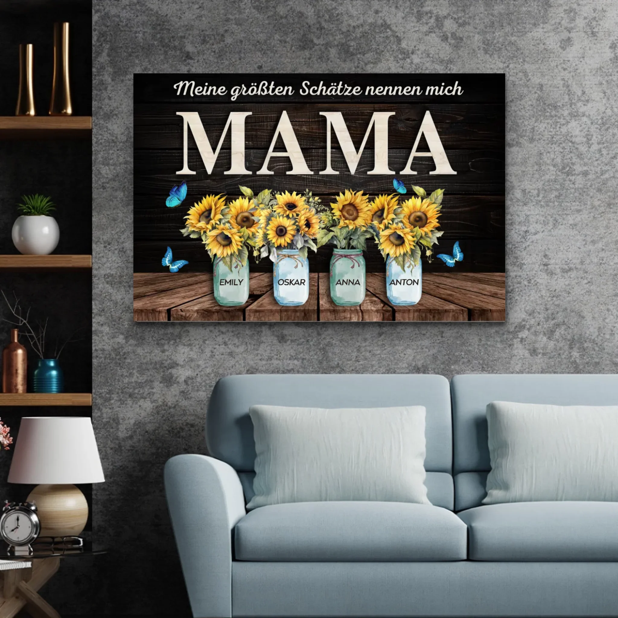 Personalisierte Leinwand "Meine größten Schätze nennen mich Mama" - Image 3