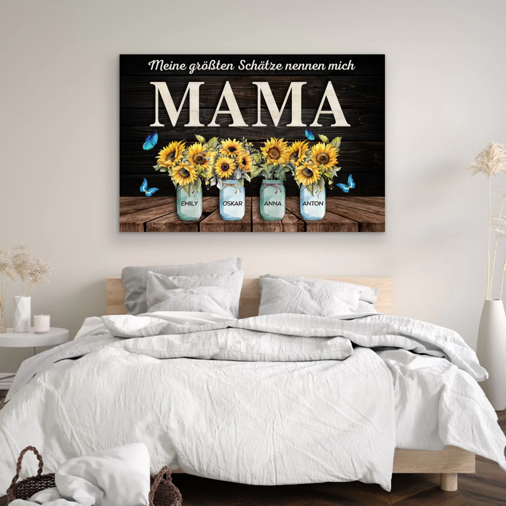 Personalisierte Leinwand "Meine größten Schätze nennen mich Mama" - Image 4