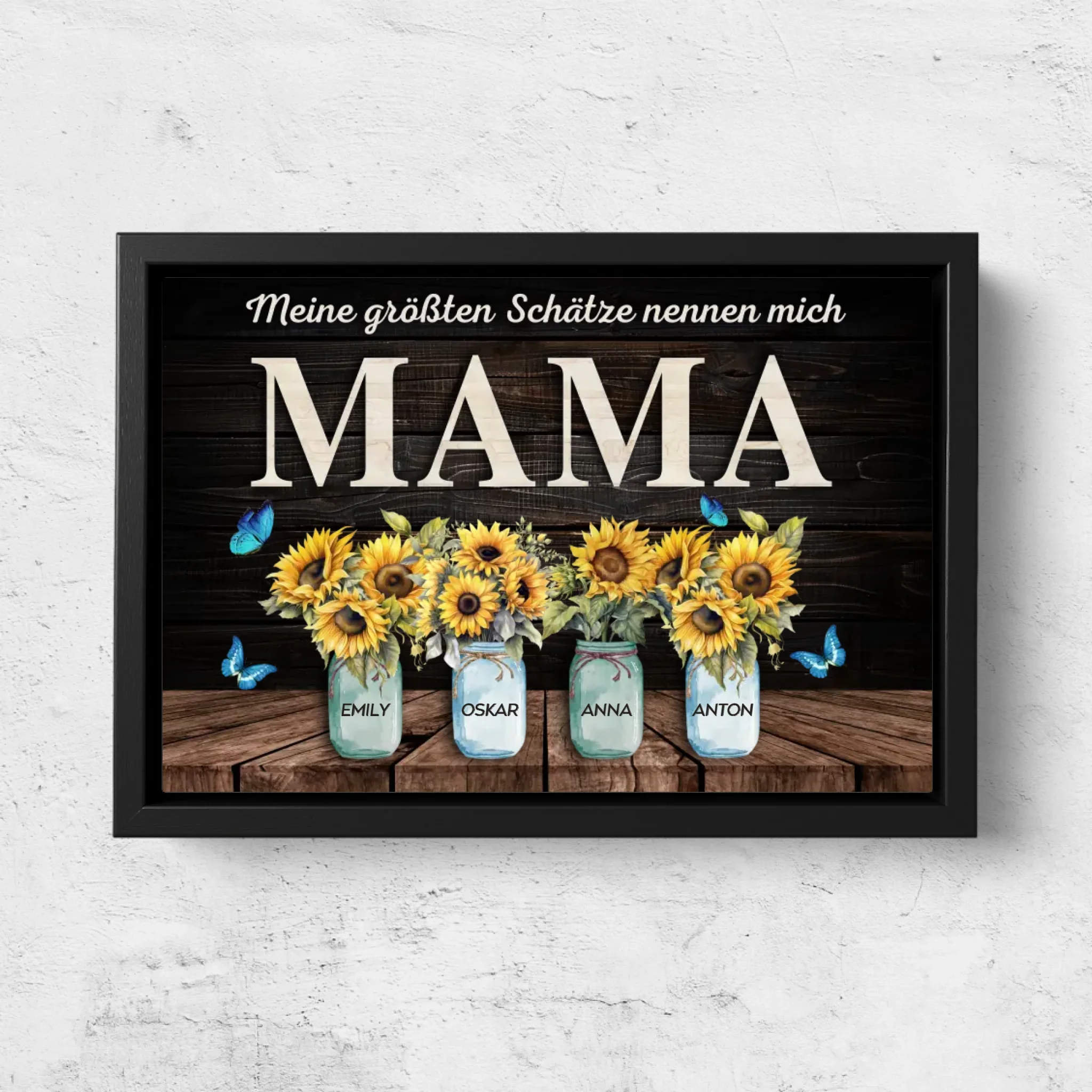 Personalisierte Leinwand "Meine größten Schätze nennen mich Mama" - Image 5