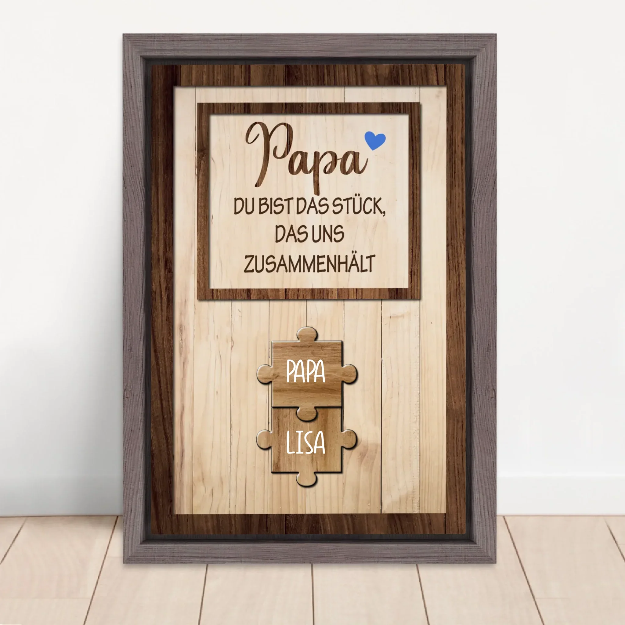 Personalisierte Leinwand "Papa hält uns zusammen" - Image 5