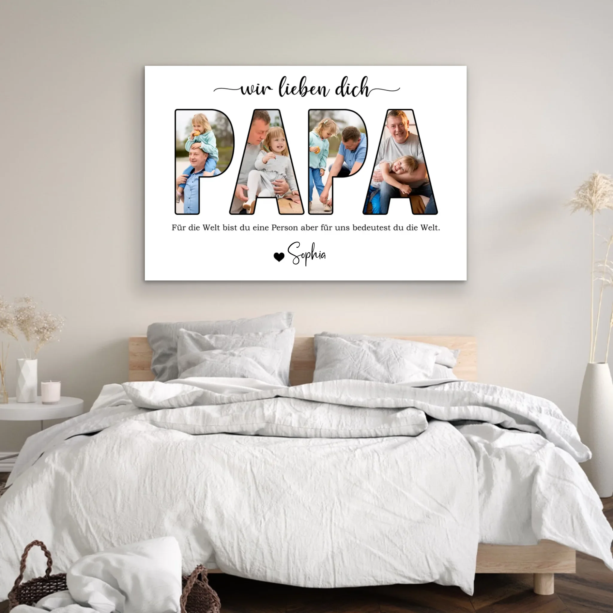 Personalisierte Leinwand "Papa, wir lieben dich" - Image 4