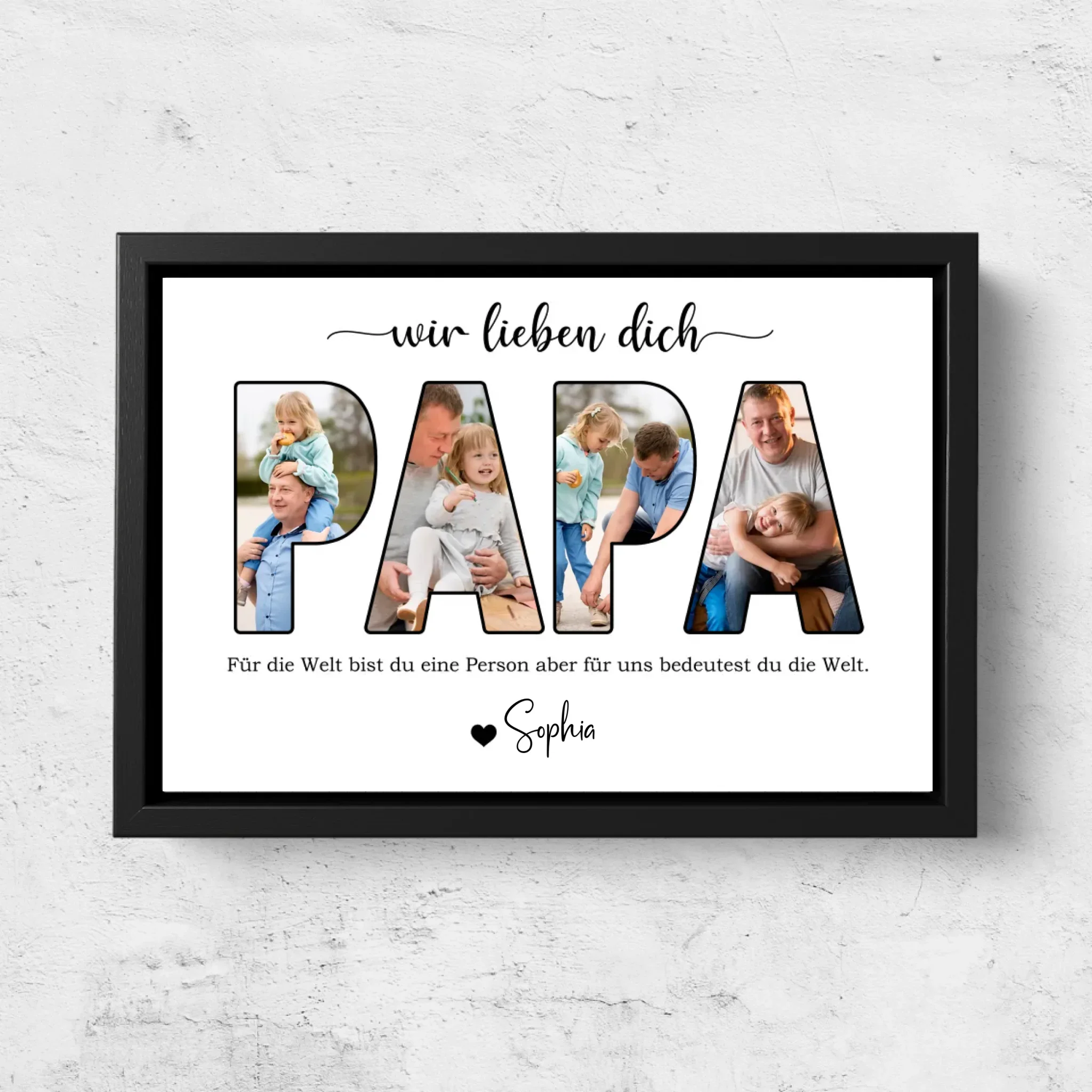 Personalisierte Leinwand "Papa, wir lieben dich" - Image 5