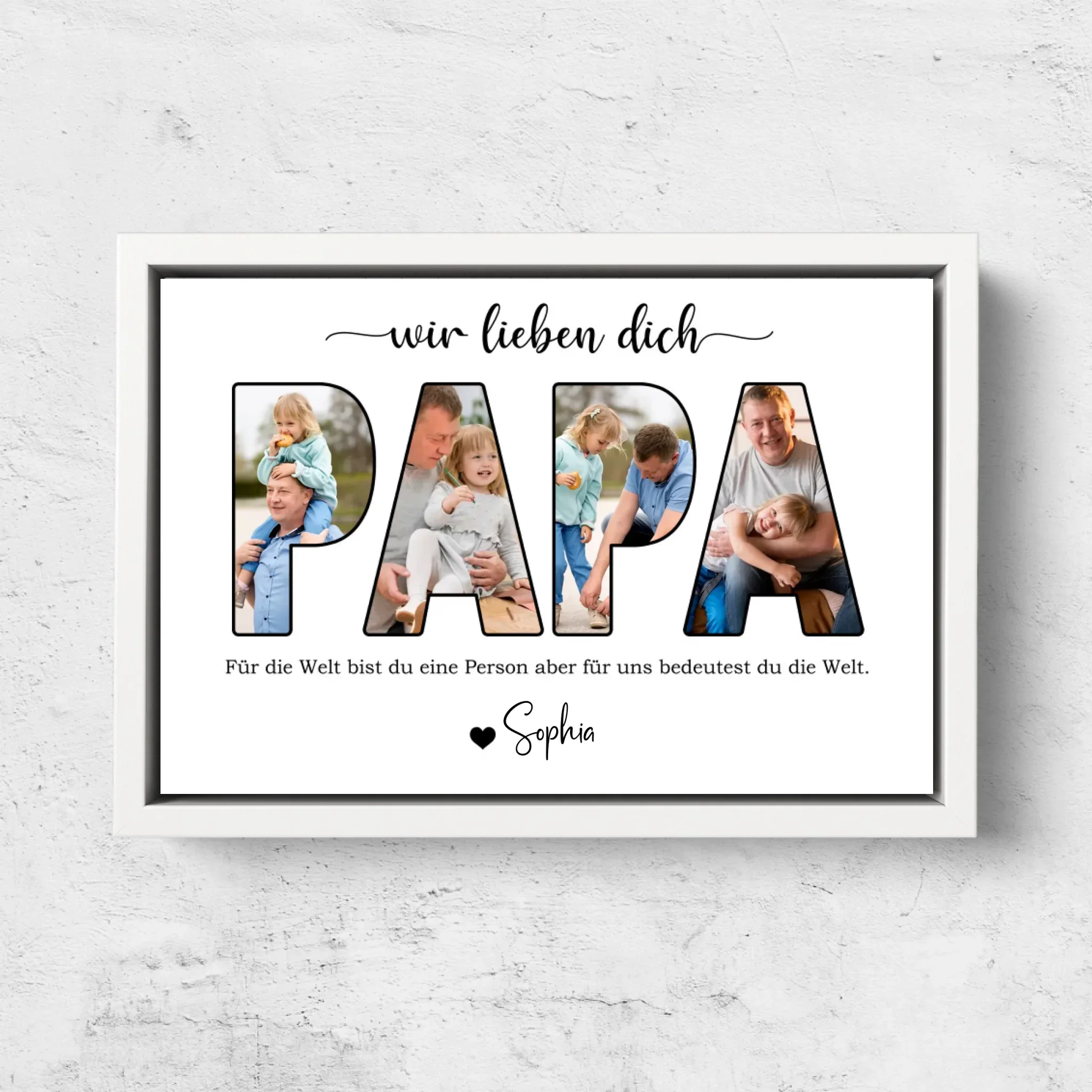 Personalisierte Leinwand "Papa, wir lieben dich" - Image 7