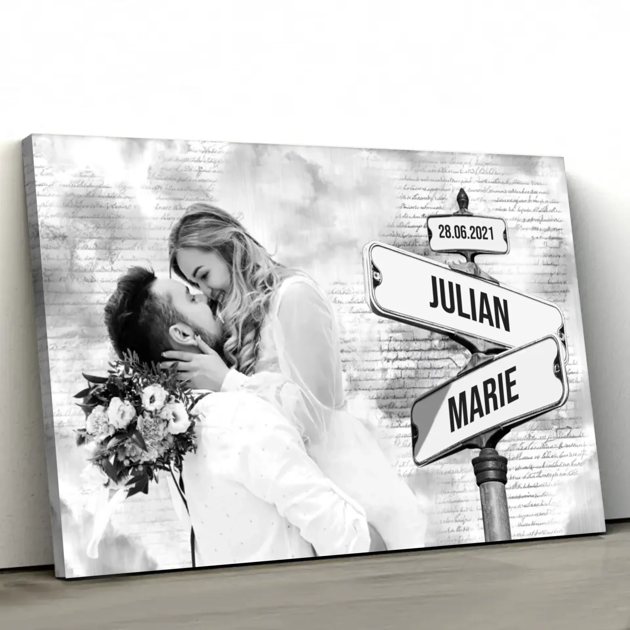 Personalisierte Leinwand "Straßenschild mit eigenem Foto" - Image 2