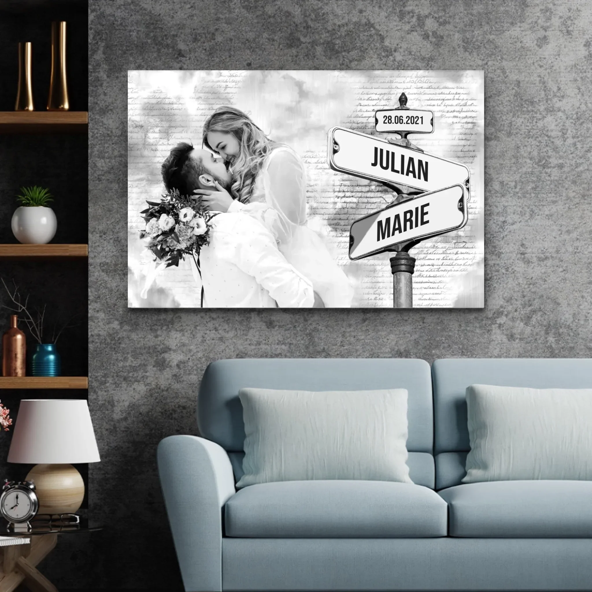 Personalisierte Leinwand "Straßenschild mit eigenem Foto" - Image 3