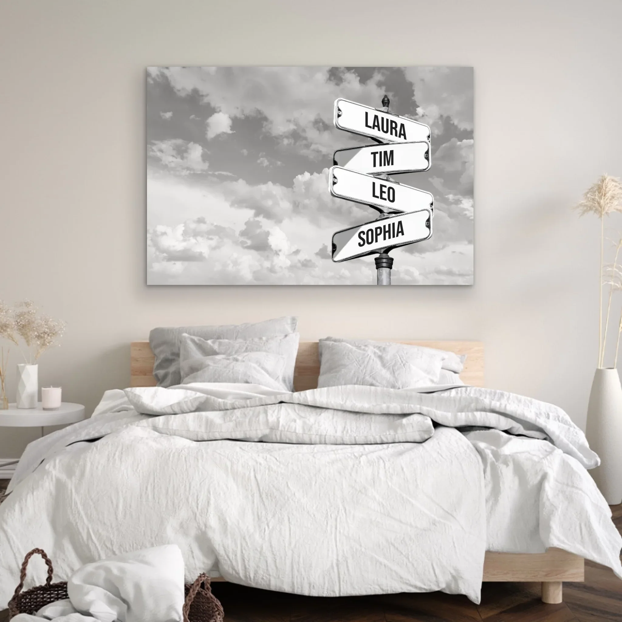 Personalisierte Leinwand "Vintage Straßenschild für Familien - Horizontal" - Image 4