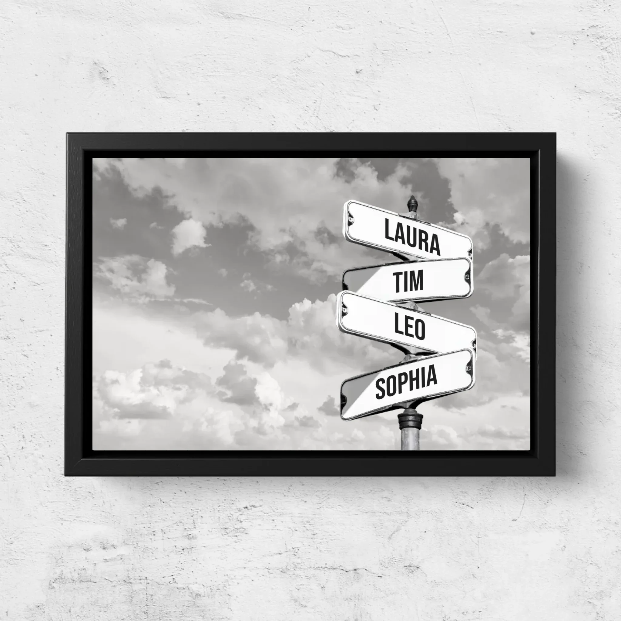 Personalisierte Leinwand "Vintage Straßenschild für Familien - Horizontal" - Image 5