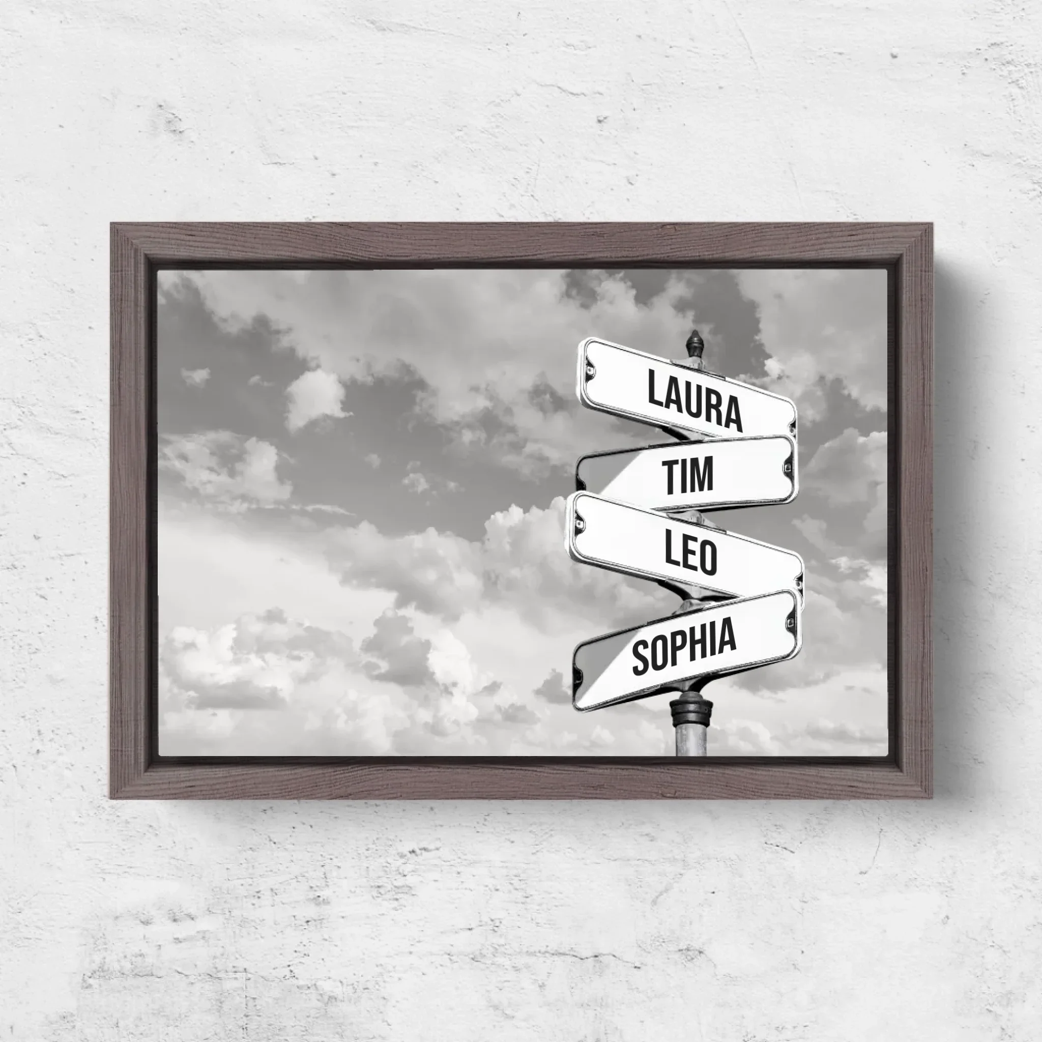 Personalisierte Leinwand "Vintage Straßenschild für Familien - Horizontal" - Image 6