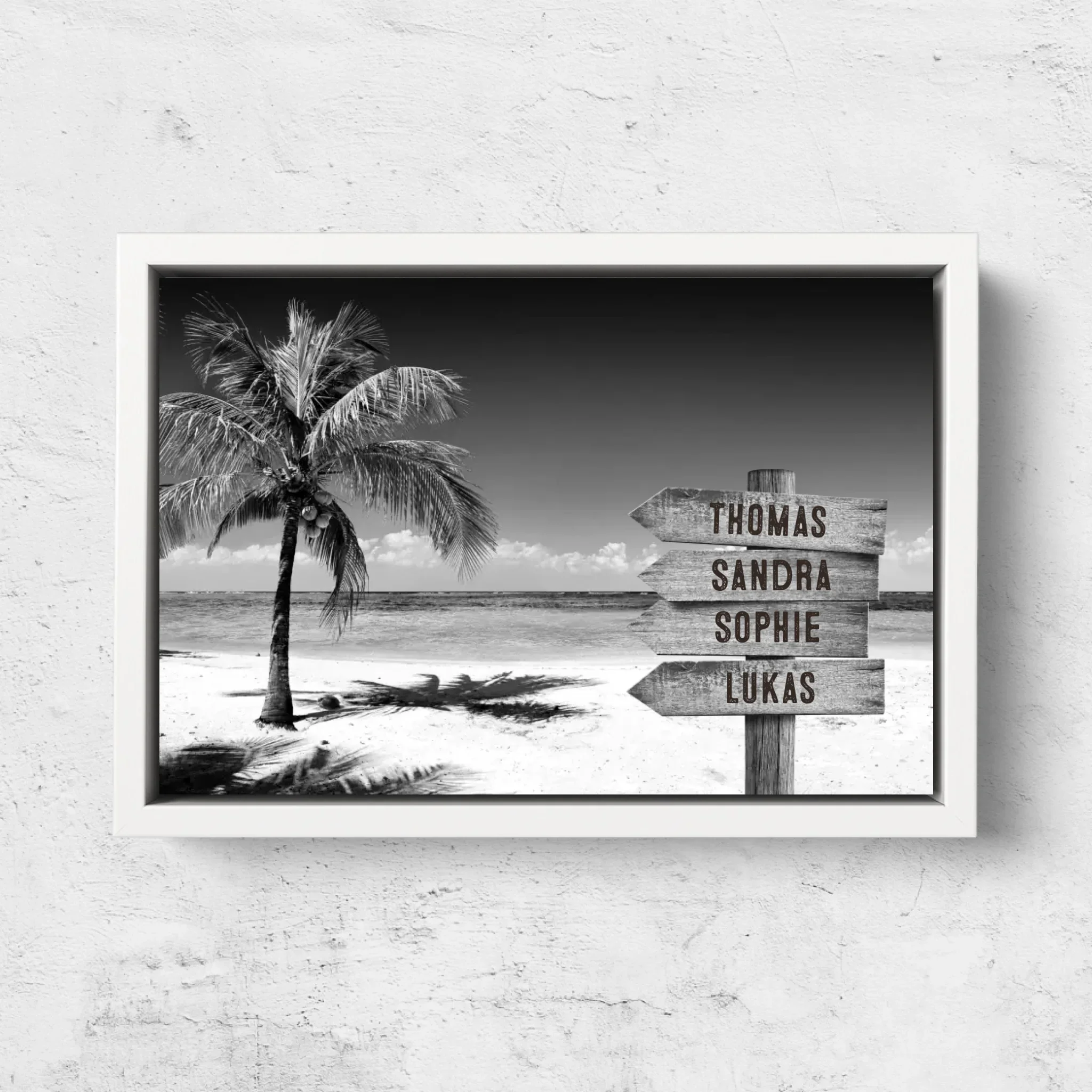 Personalisierte Leinwand "Wegweiser am tropischen Ocean" - Image 7