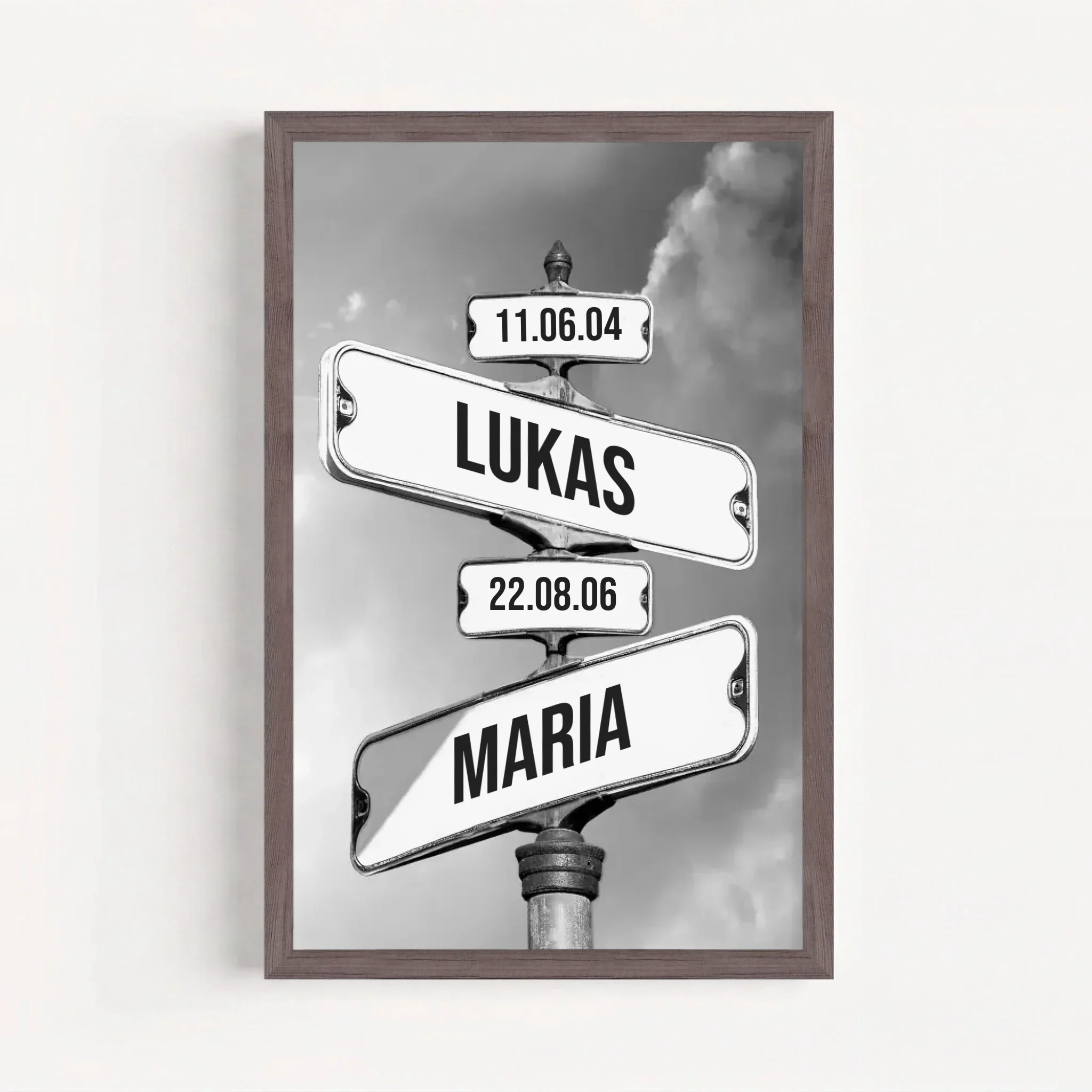 Personalisiertes Poster "Vintage Straßenschild mit Geburtsdatum der Kinder" - Image 10