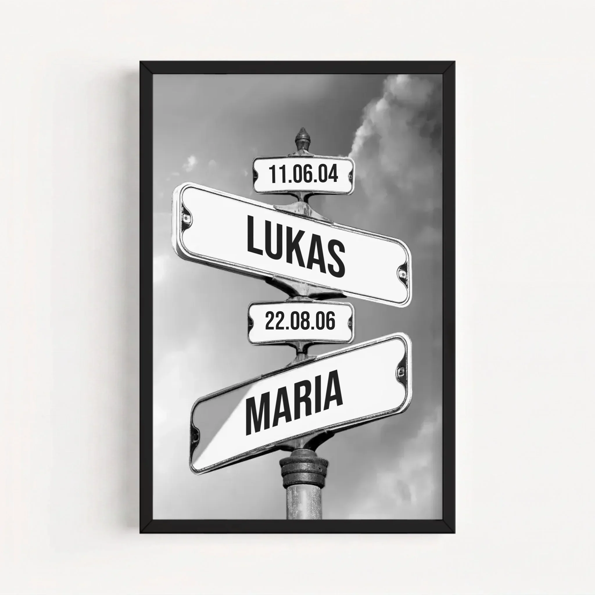 Personalisiertes Poster "Vintage Straßenschild mit Geburtsdatum der Kinder" - Image 7