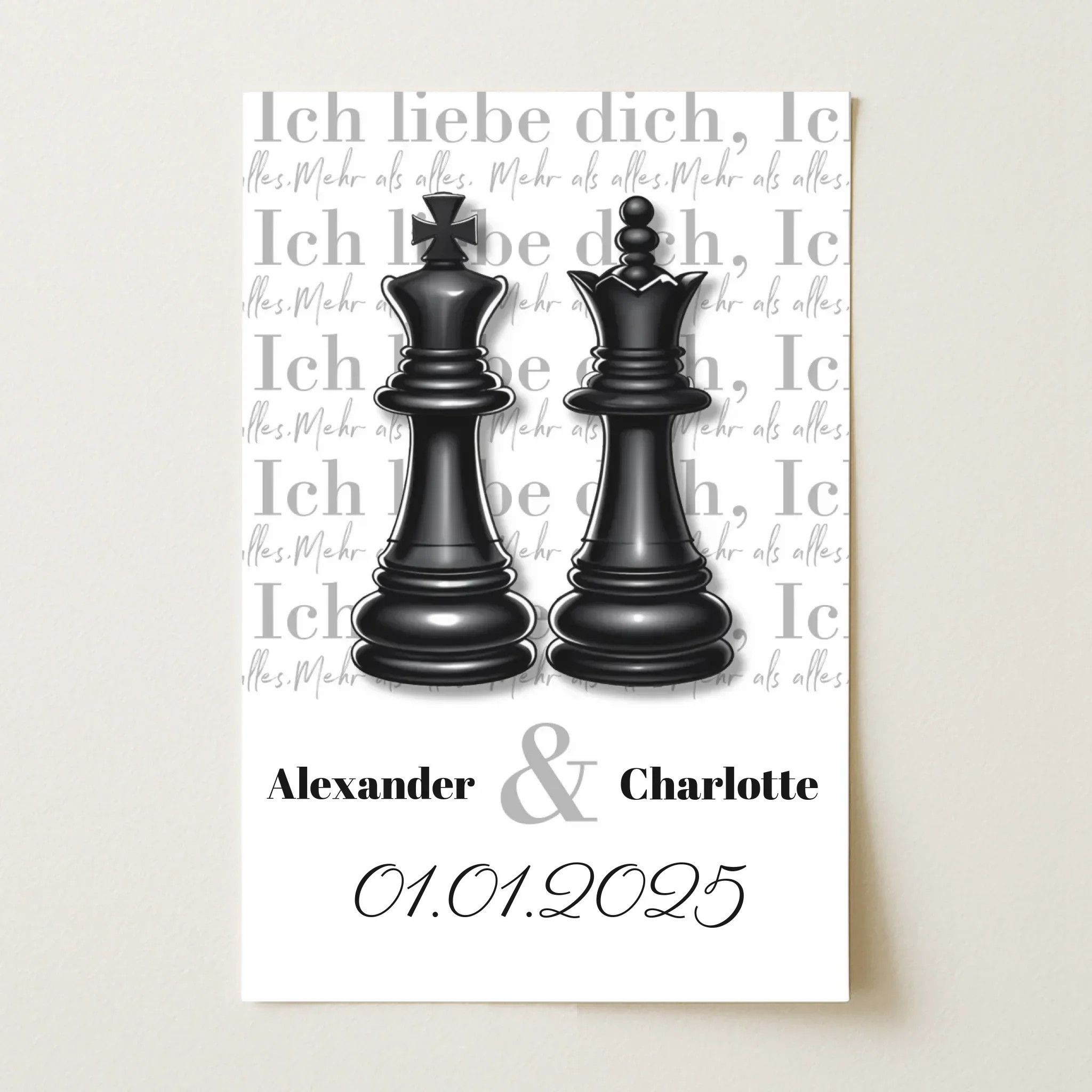 Personalisiertes Poster "Die Dame und der König"