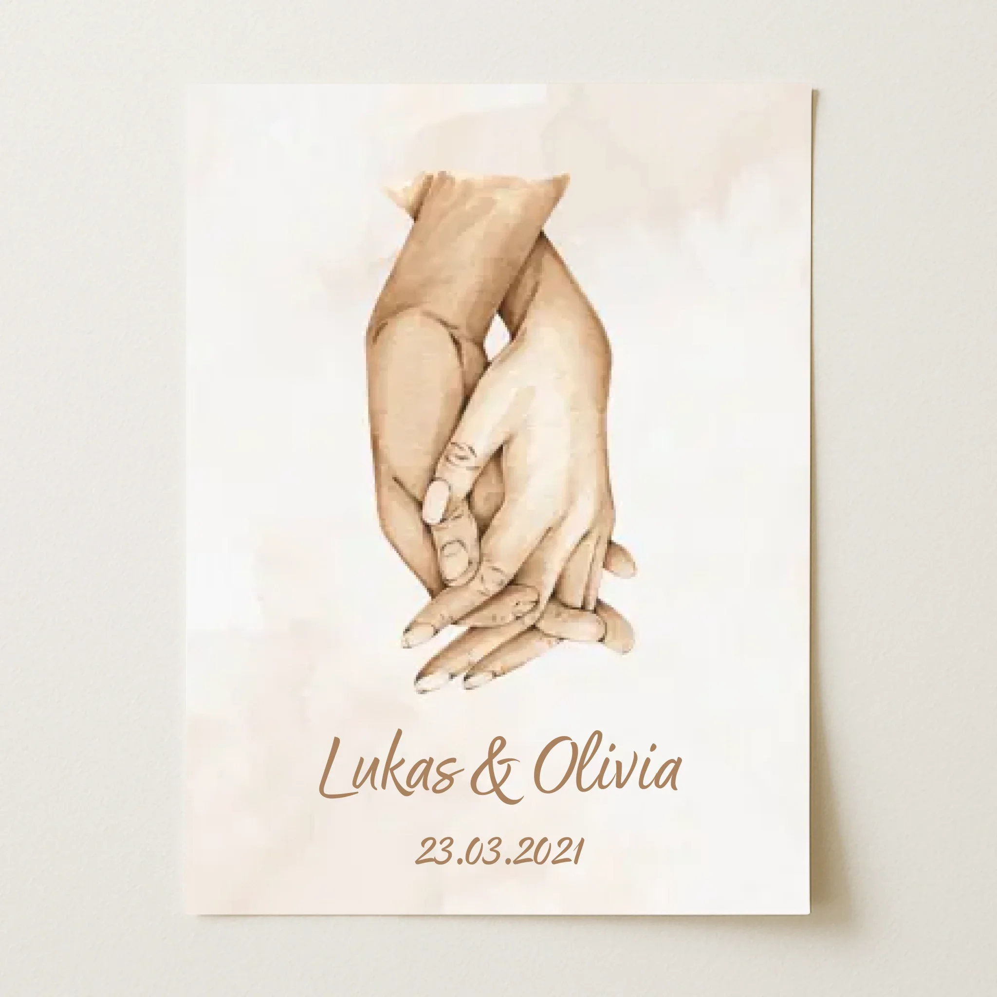 Personalisiertes Poster "Hand in Hand" - Image 2