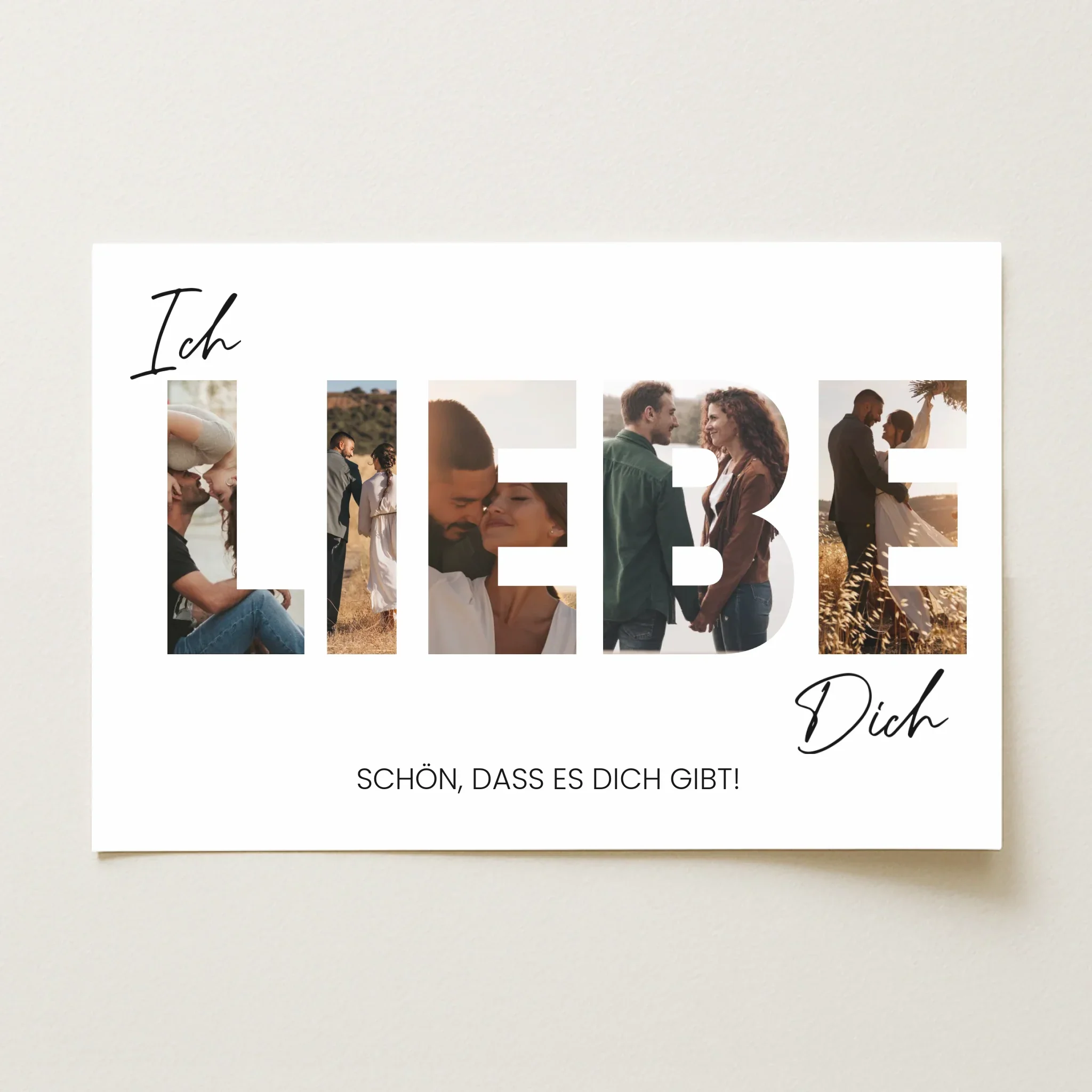 Personalisiertes Poster "Ich liebe dich - Mit Fotos"
