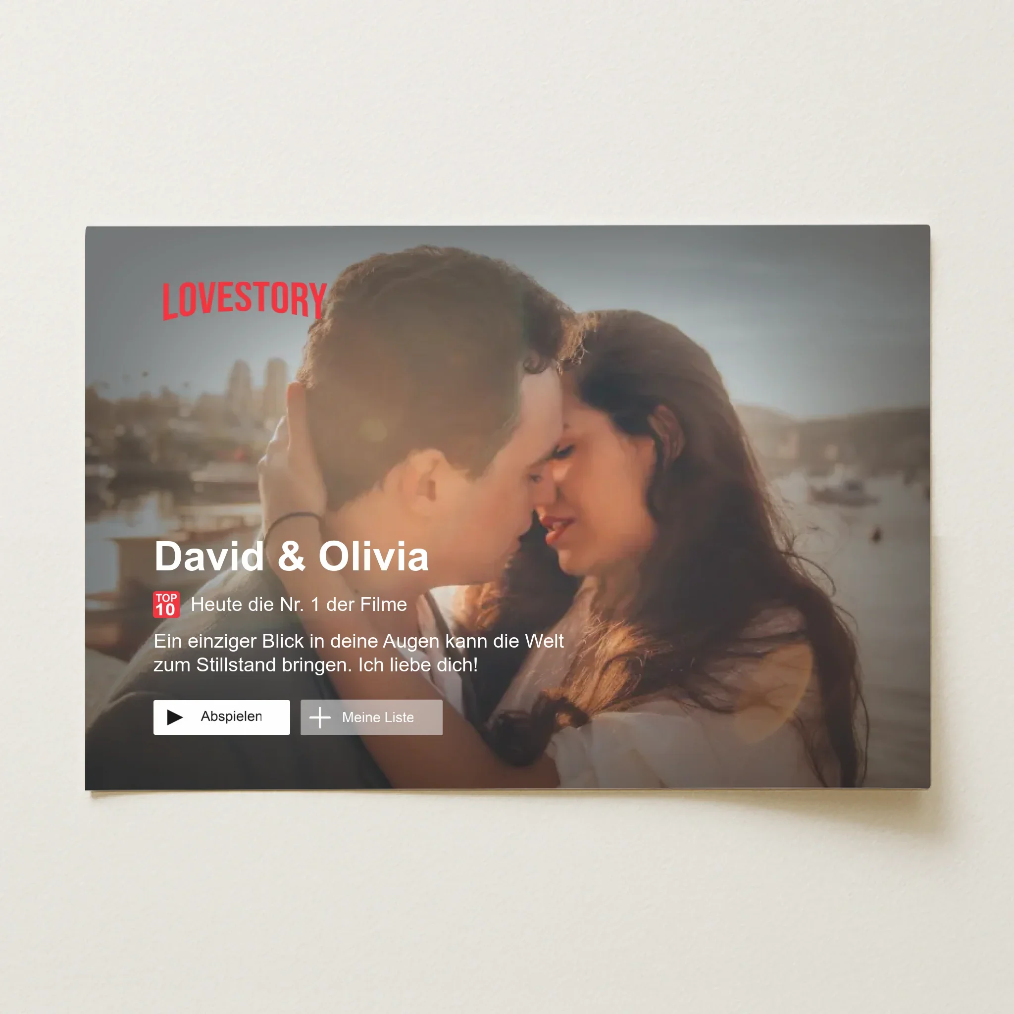 Personalisiertes Poster "Lovestory"