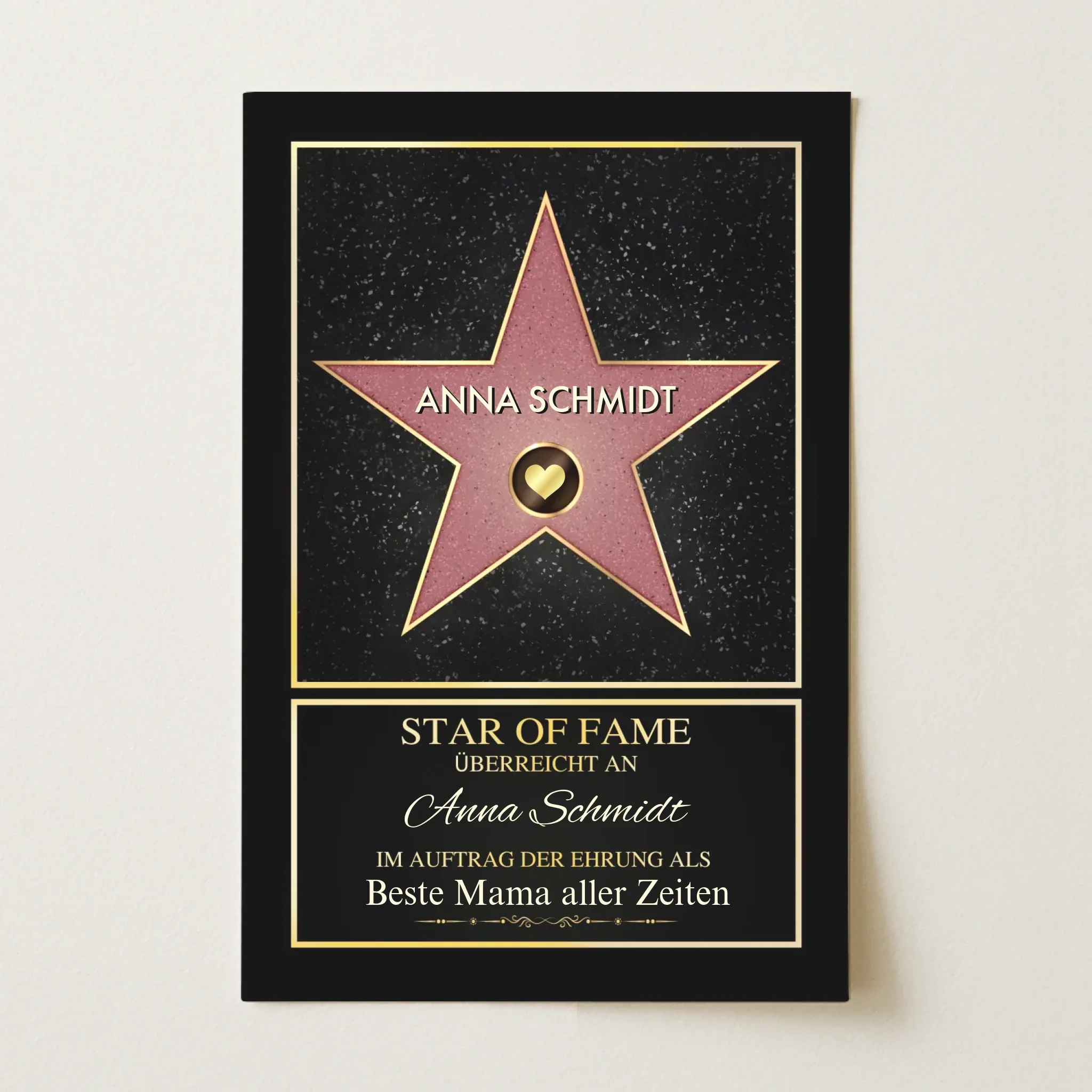 Personalisiertes Poster "Star of Fame"