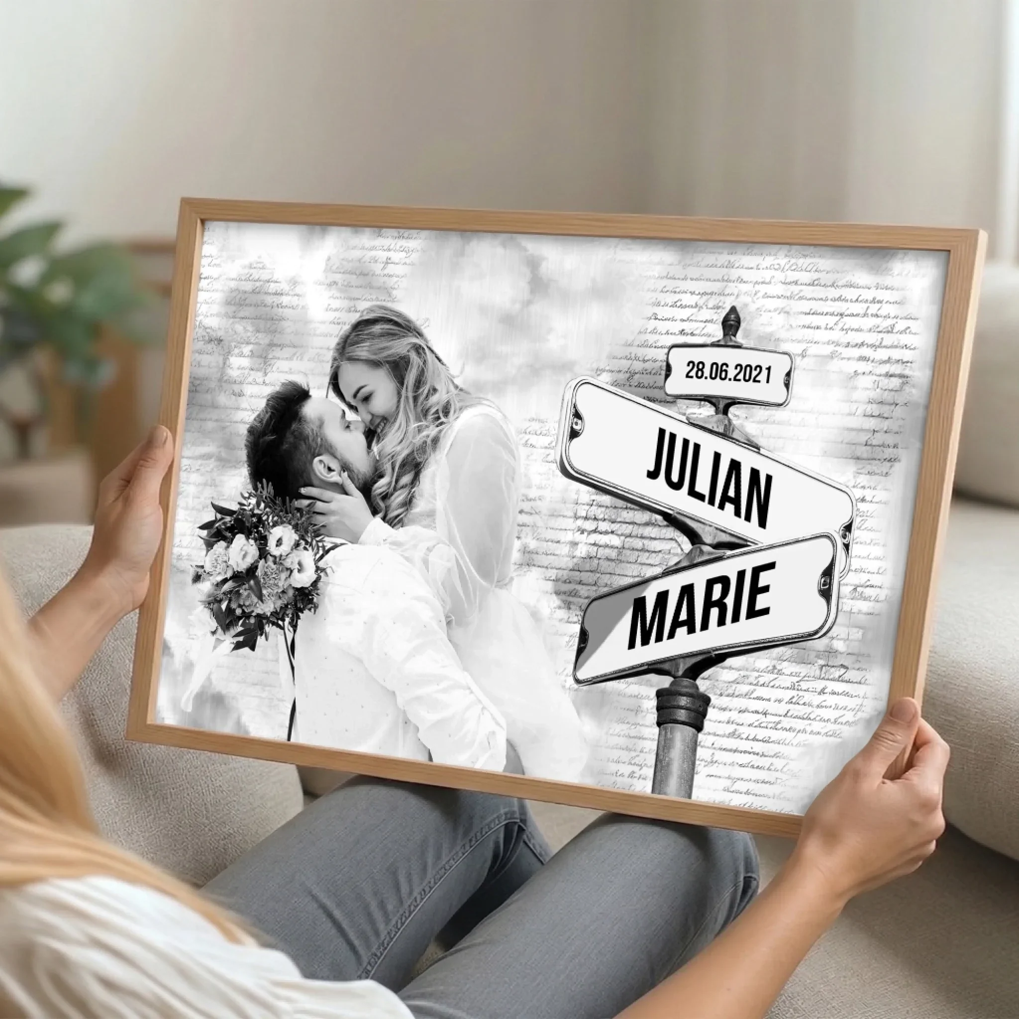 Personalisiertes Poster "Straßenschild mit eigenem Foto" - Image 4