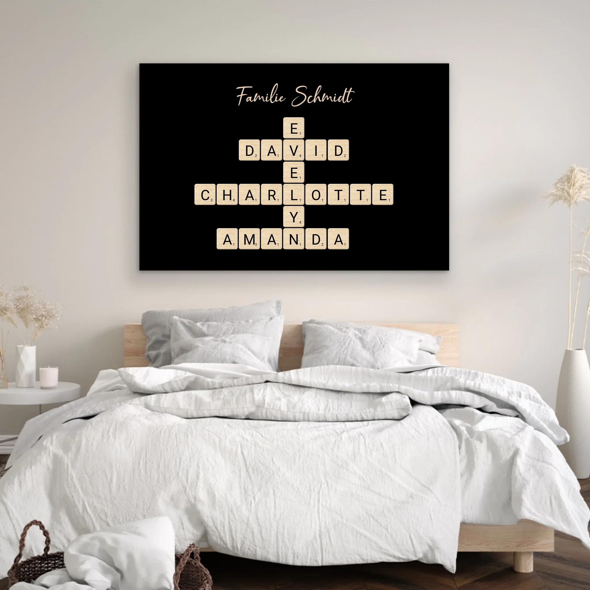 Personalisierte Leinwand "Familien-Kreuzworträtsel - Horizontal" - Image 3