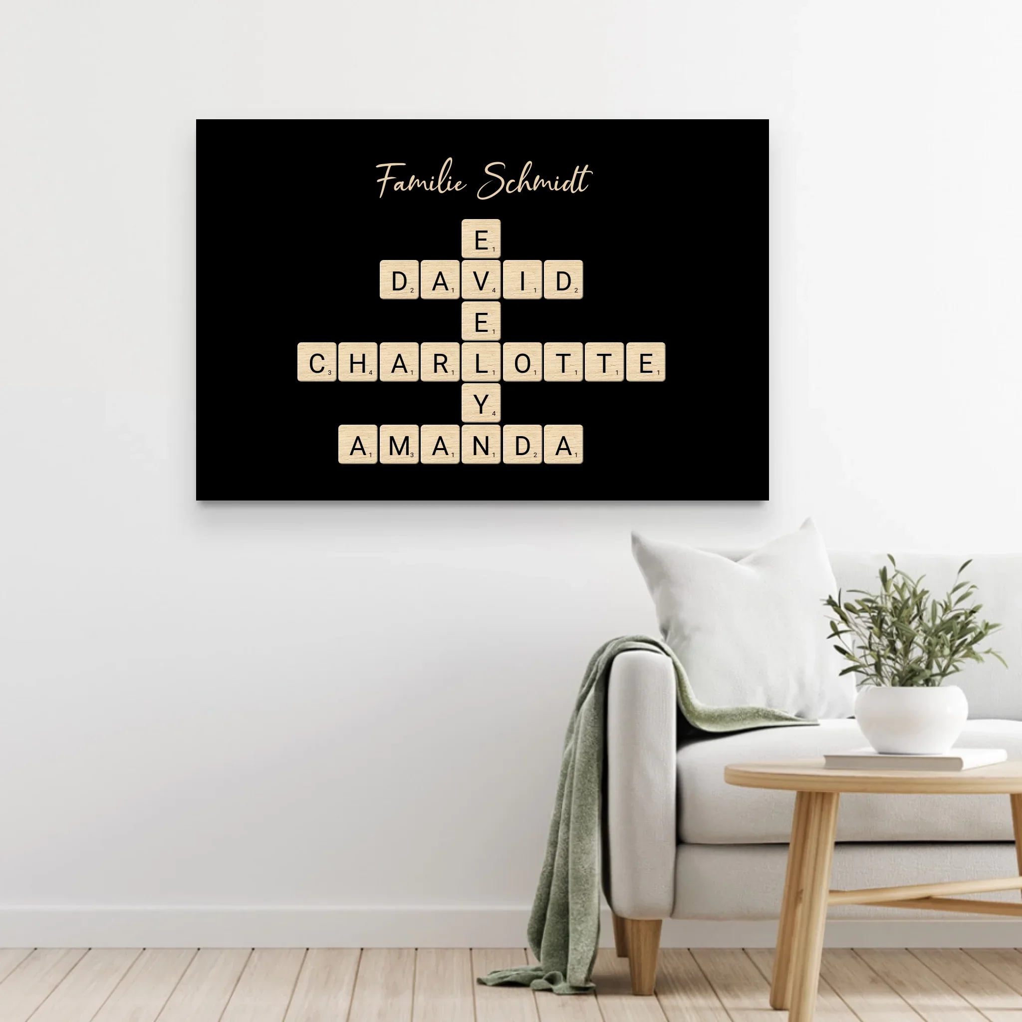 Personalisierte Leinwand "Familien-Kreuzworträtsel - Horizontal" - Image 5