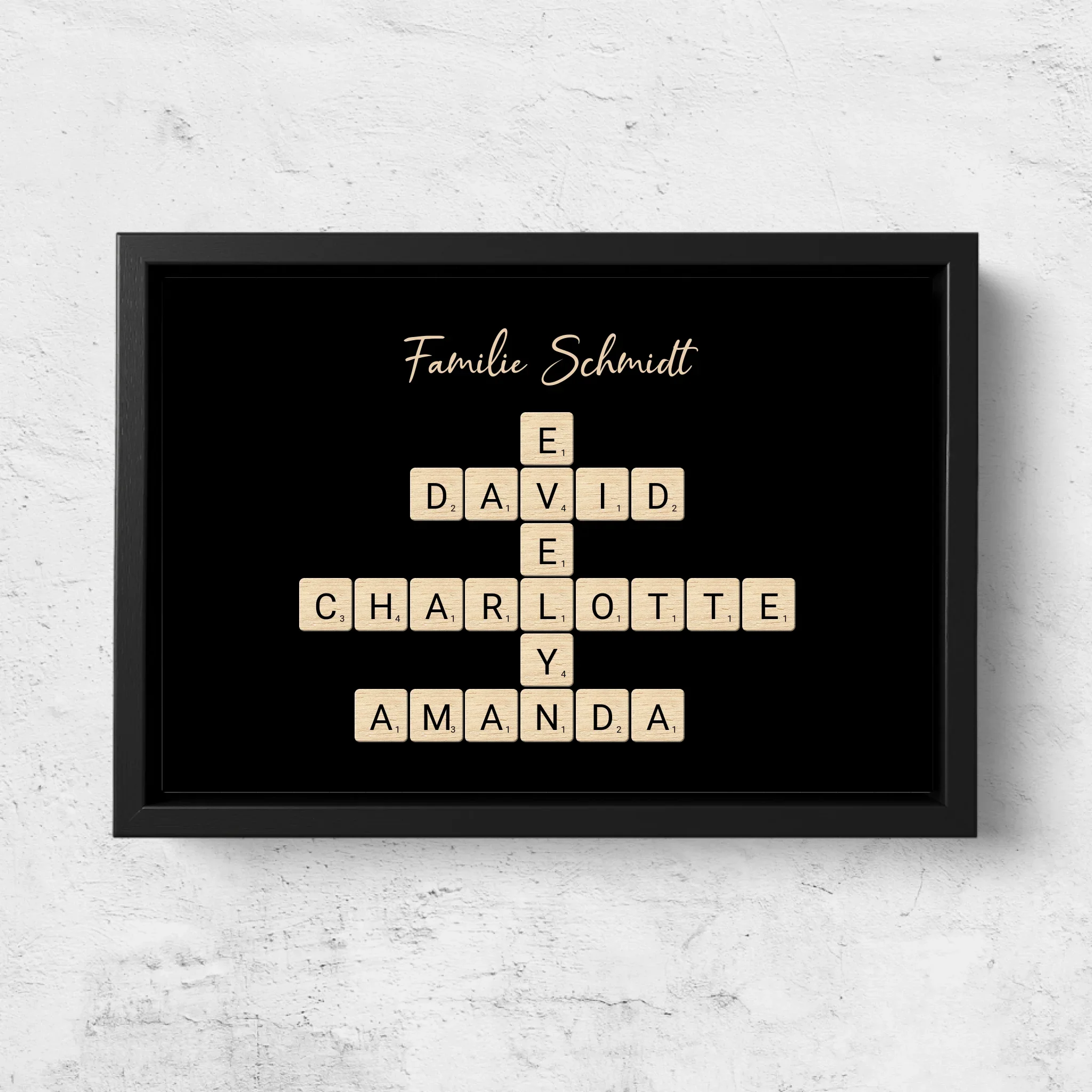 Personalisierte Leinwand "Familien-Kreuzworträtsel - Horizontal" - Image 6
