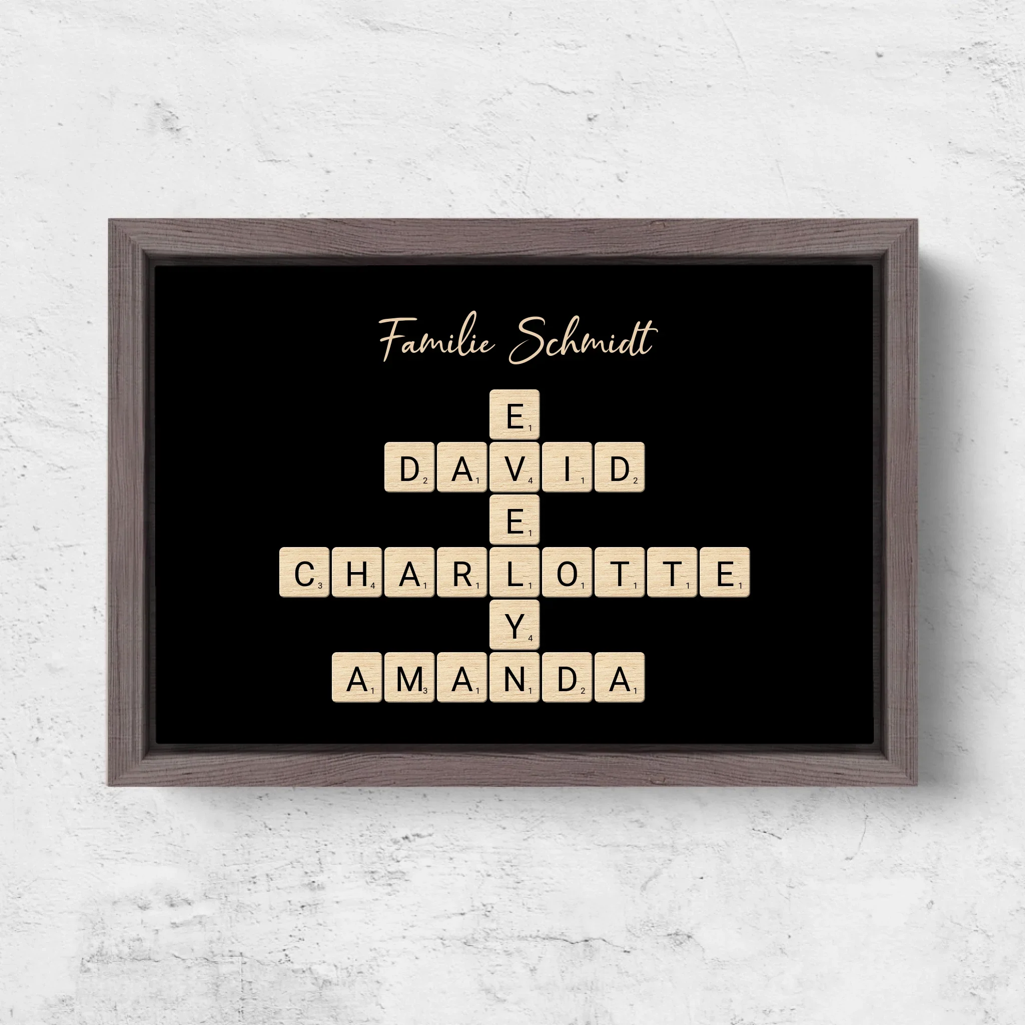 Personalisierte Leinwand "Familien-Kreuzworträtsel - Horizontal" - Image 7