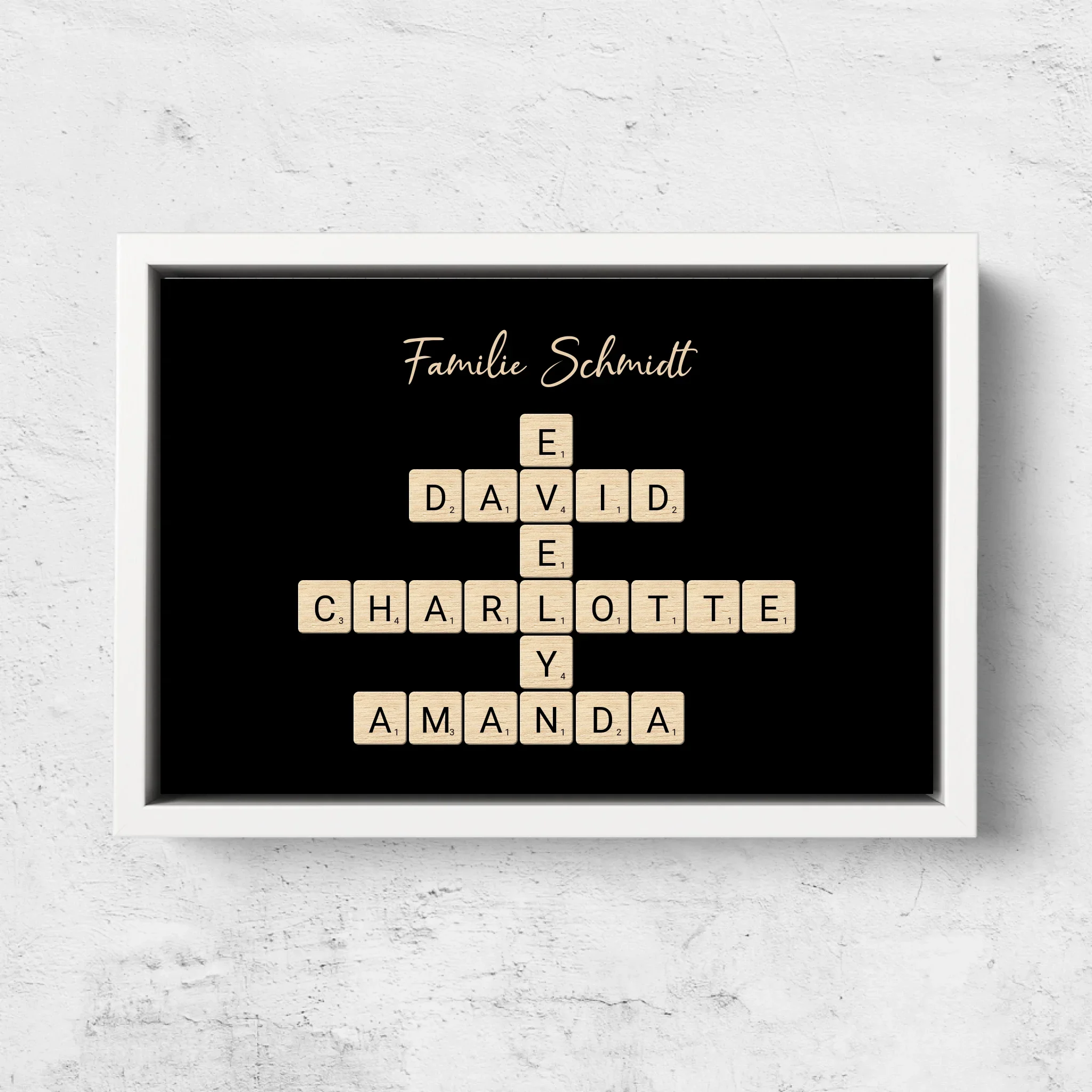 Personalisierte Leinwand "Familien-Kreuzworträtsel - Horizontal" - Image 8