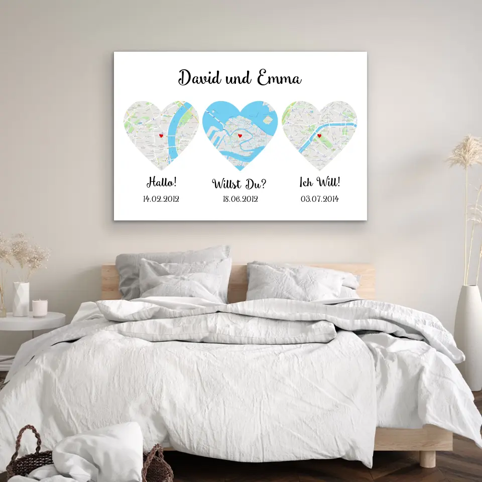 Personalisierte Leinwand "Unsere Story" - Image 4