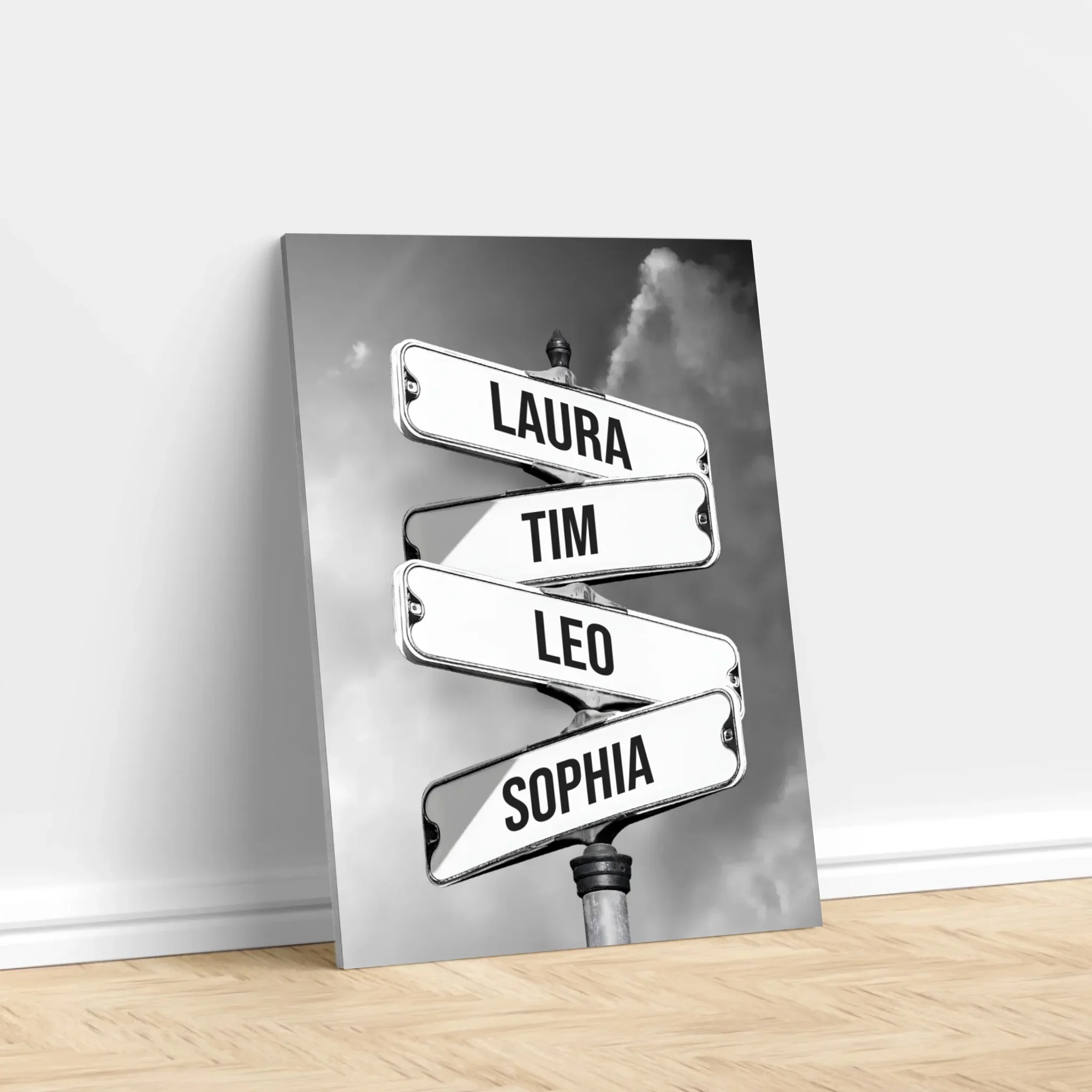 Personalisierte Leinwand "Vintage Straßenschild für Familien" - Image 3