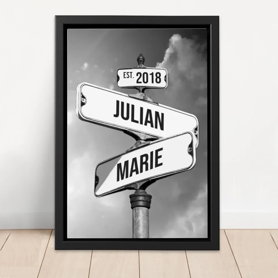 Personalisierte Leinwand "Vintage Straßenschild für Paare" - Image 4